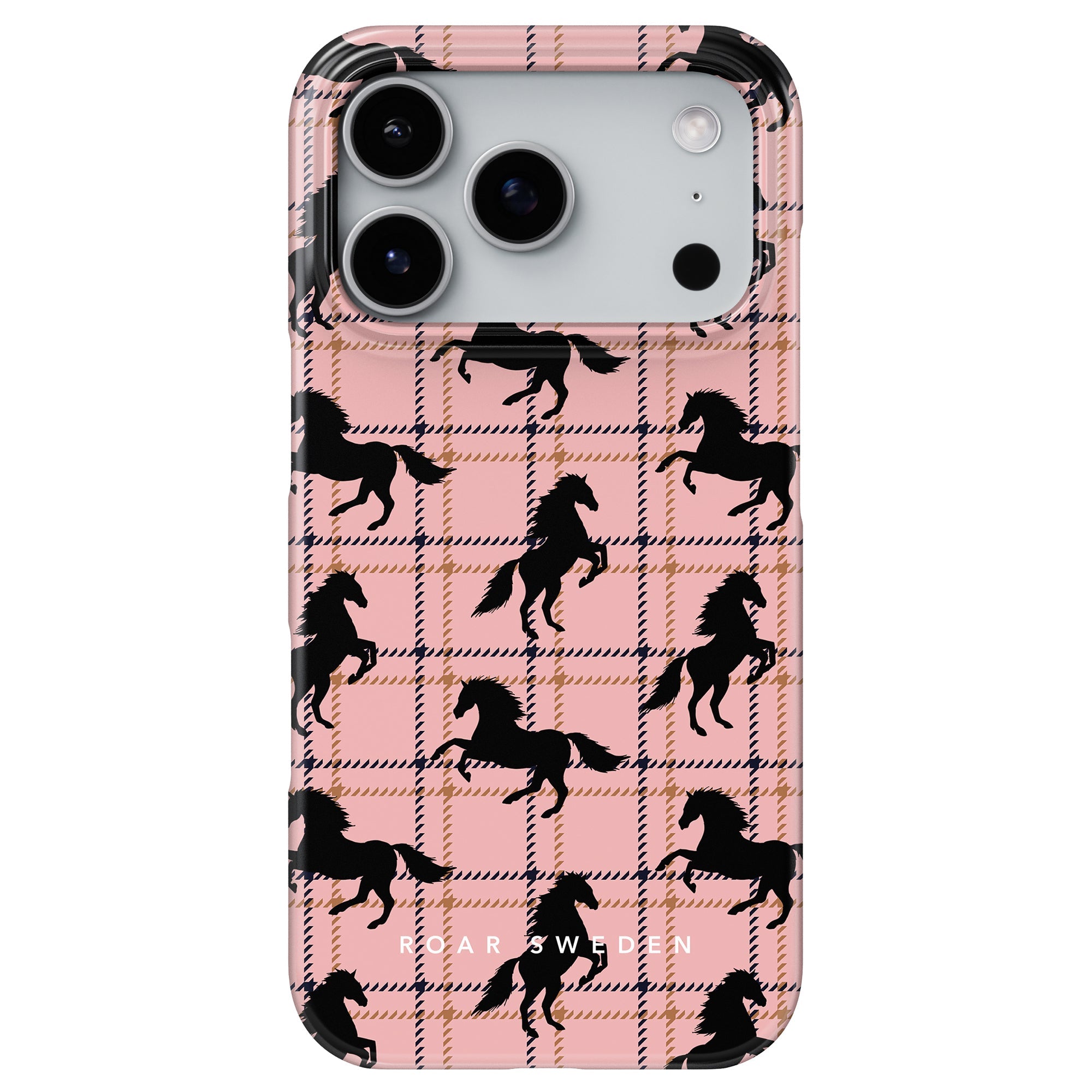 Plaid Horse Slim mobilskal – Plaid Horse Pink