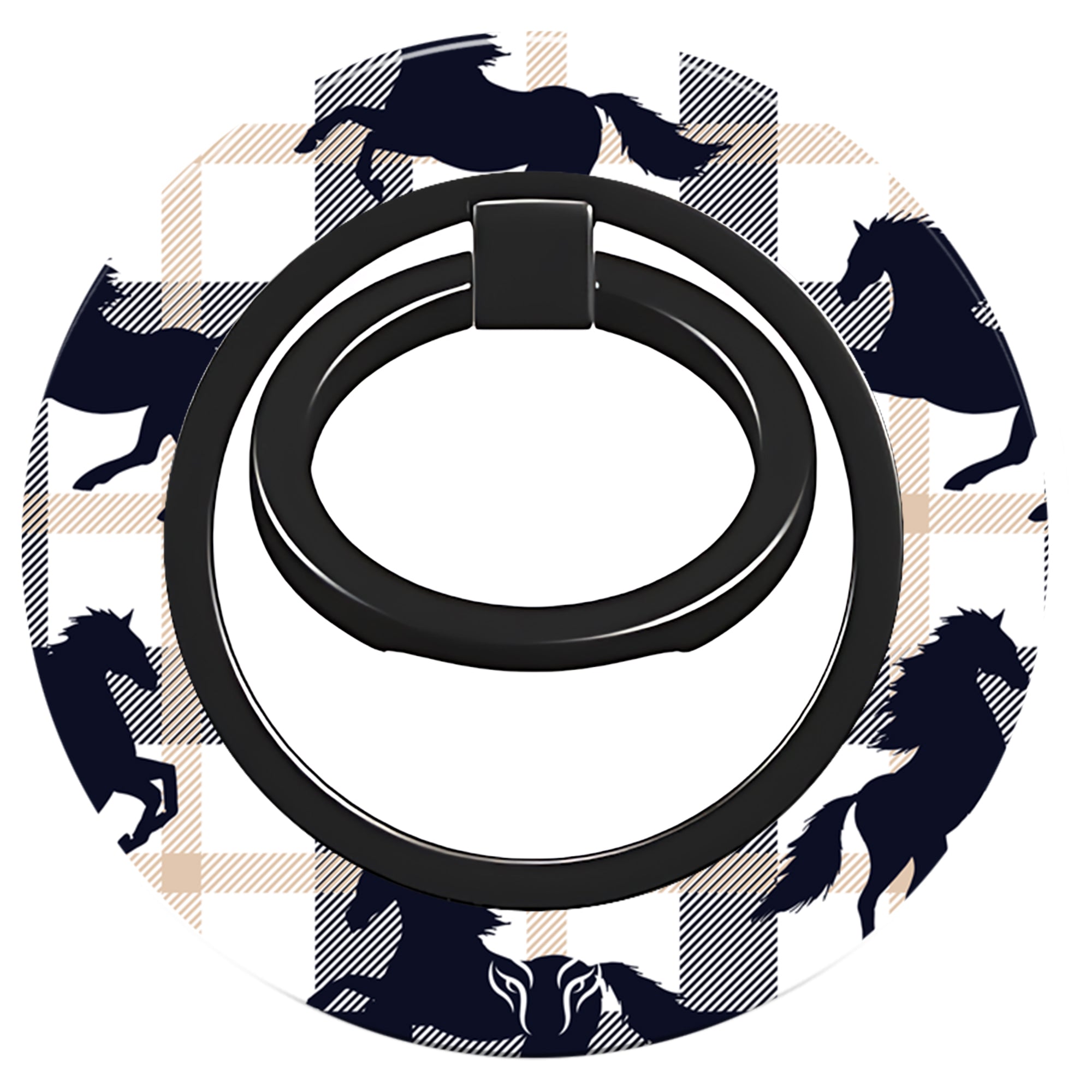 Plaid Horse White - Magnetring - Roar Sweden