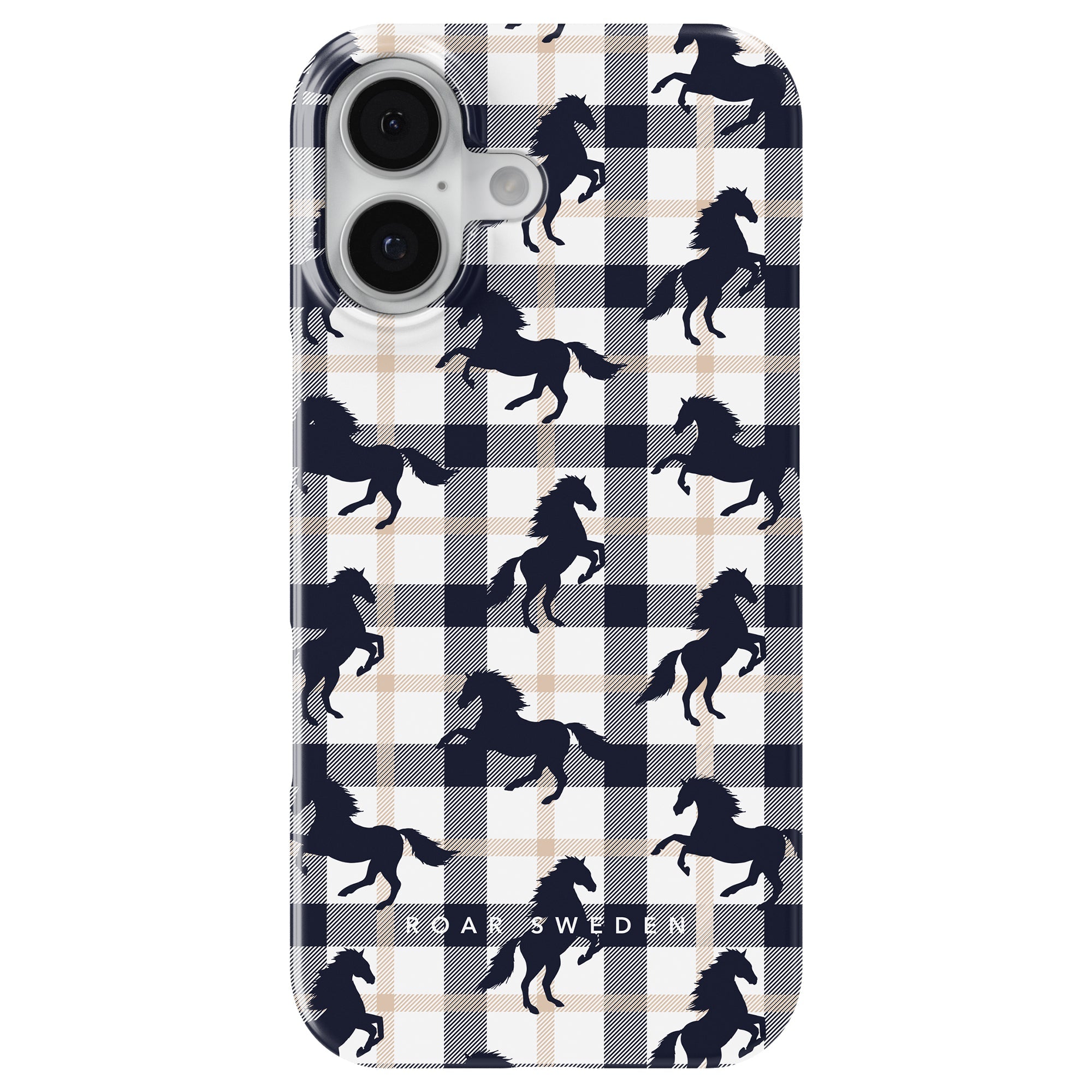 Plaid Horse Slim mobilskal – Plaid Horse White