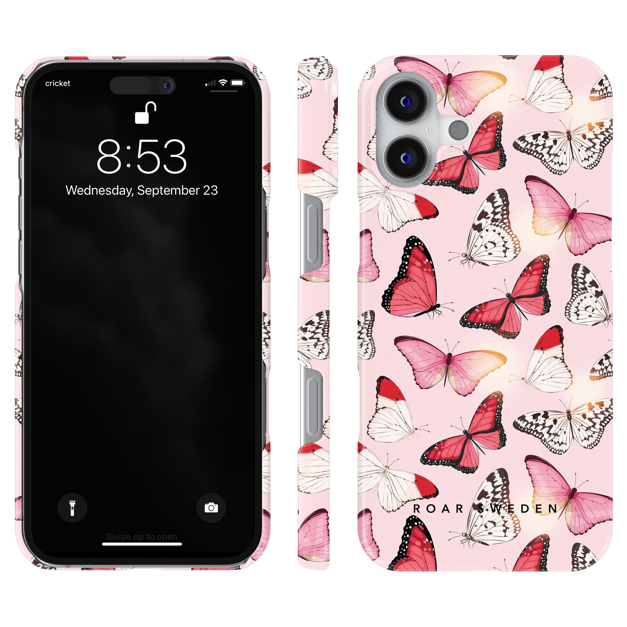 Slim mobilskal – Rosy Butterflies
