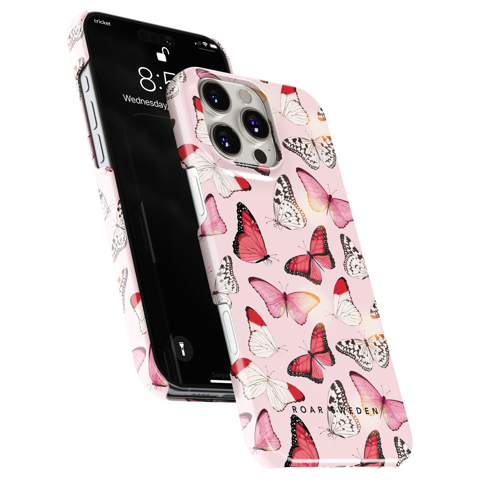 Slim mobilskal – Rosy Butterflies