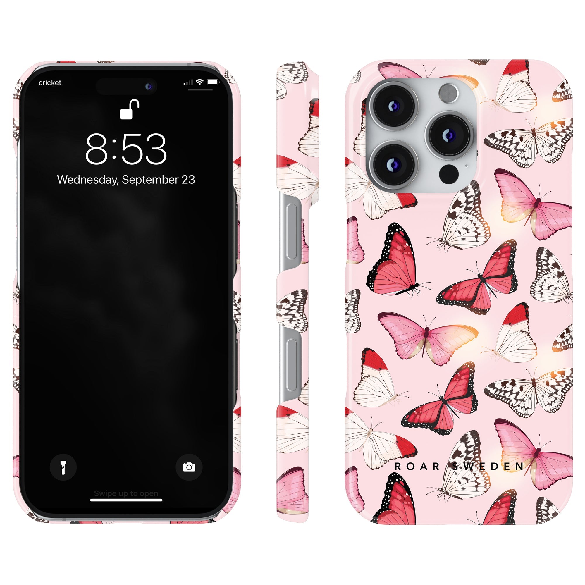 Slim mobilskal – Rosy Butterflies