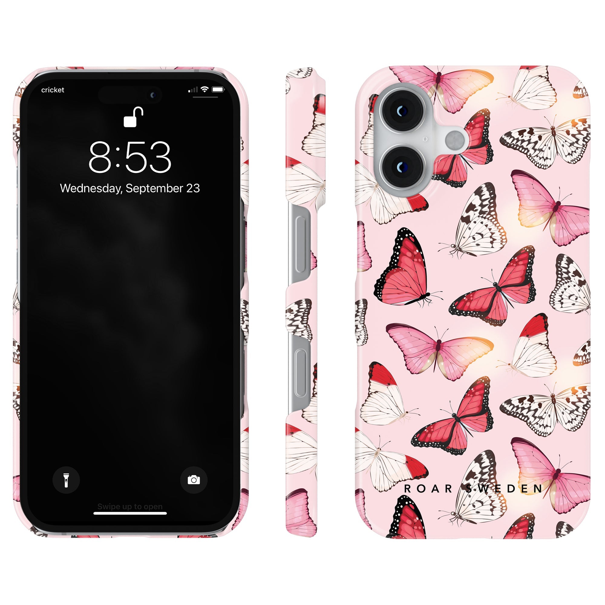 Slim mobilskal – Rosy Butterflies