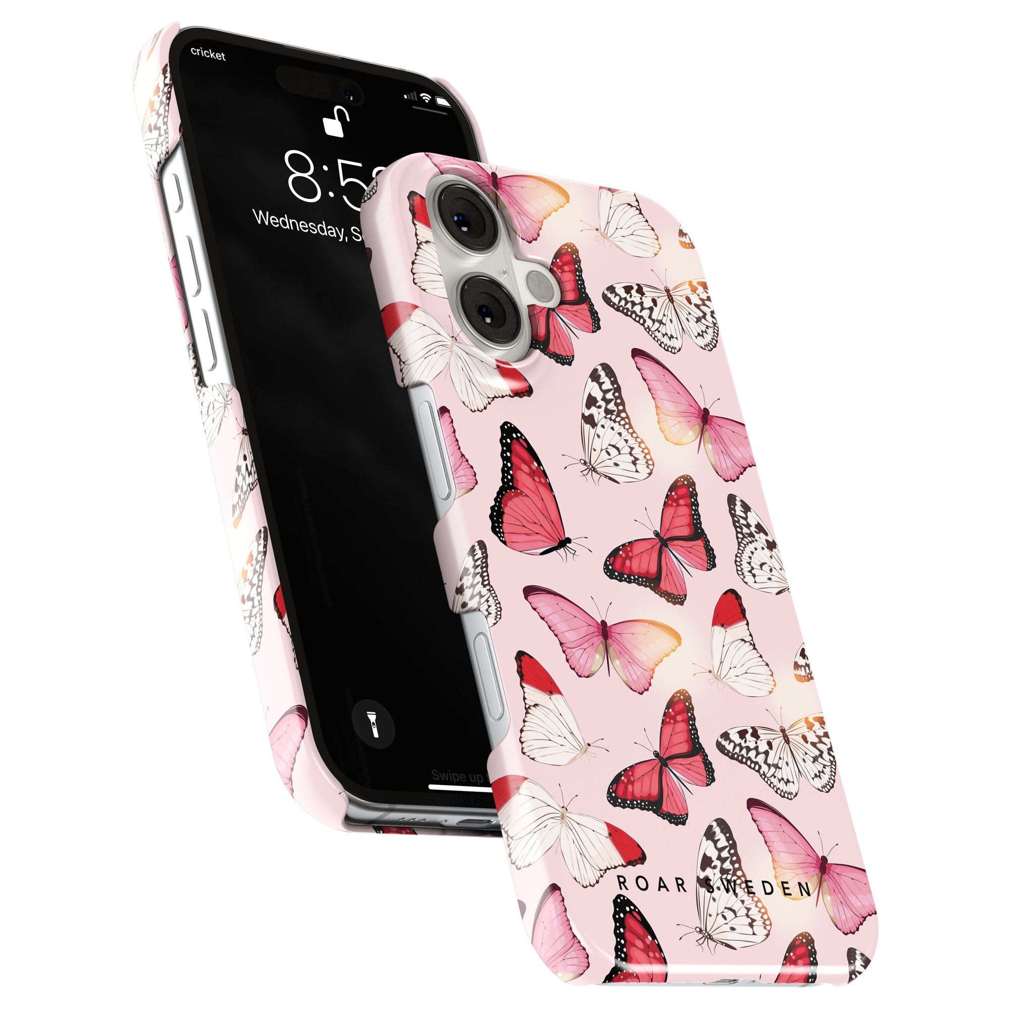 Slim mobilskal – Rosy Butterflies