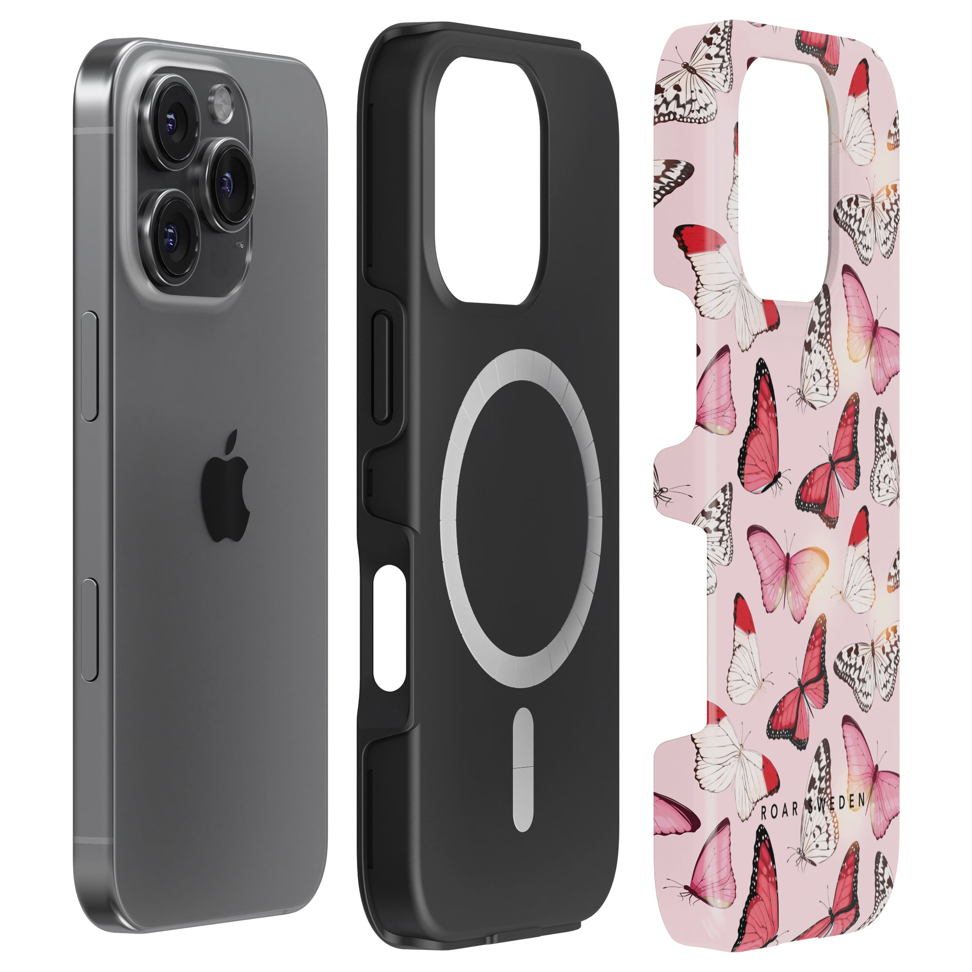 Rosy Butterflies - Magsafe Tough Case - Roar Sweden