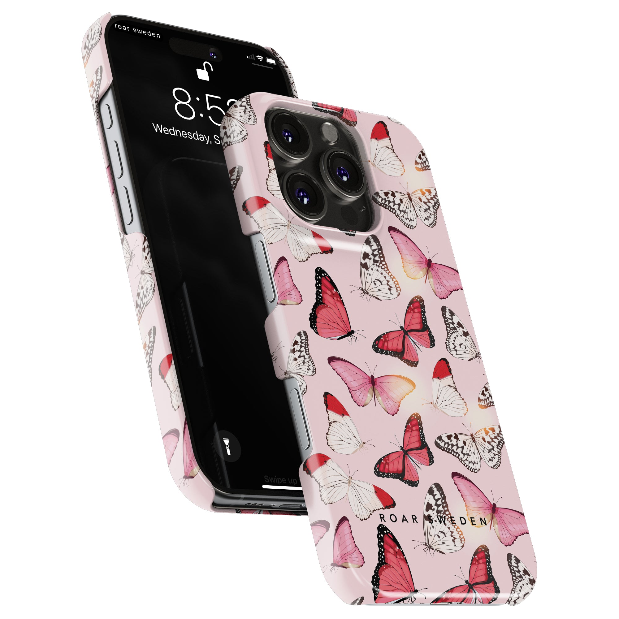 Slim mobilskal – Rosy Butterflies