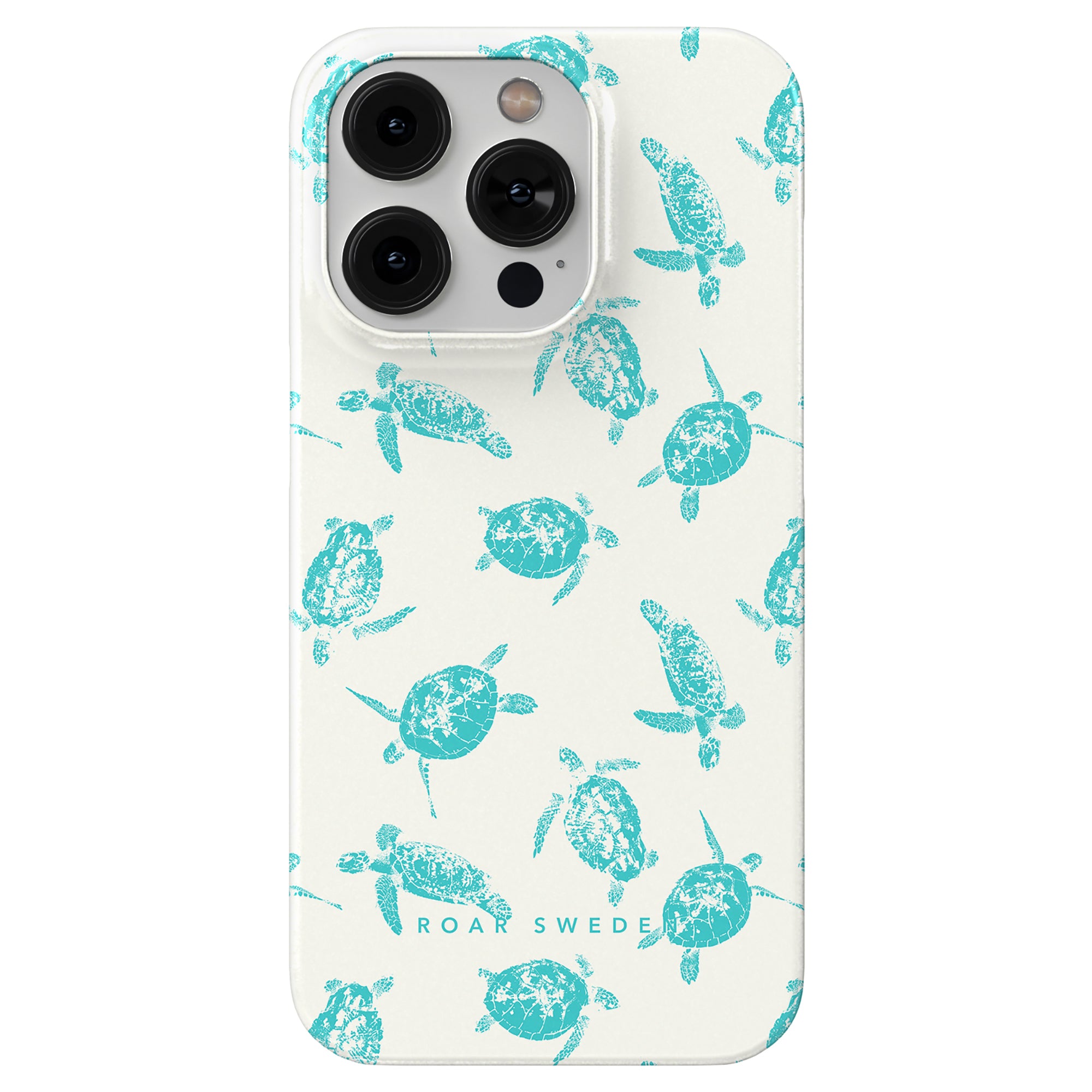 A smartphone with a Sea Turtles - Slim case, dual cameras, and featuring a case with nourishing ingredients.