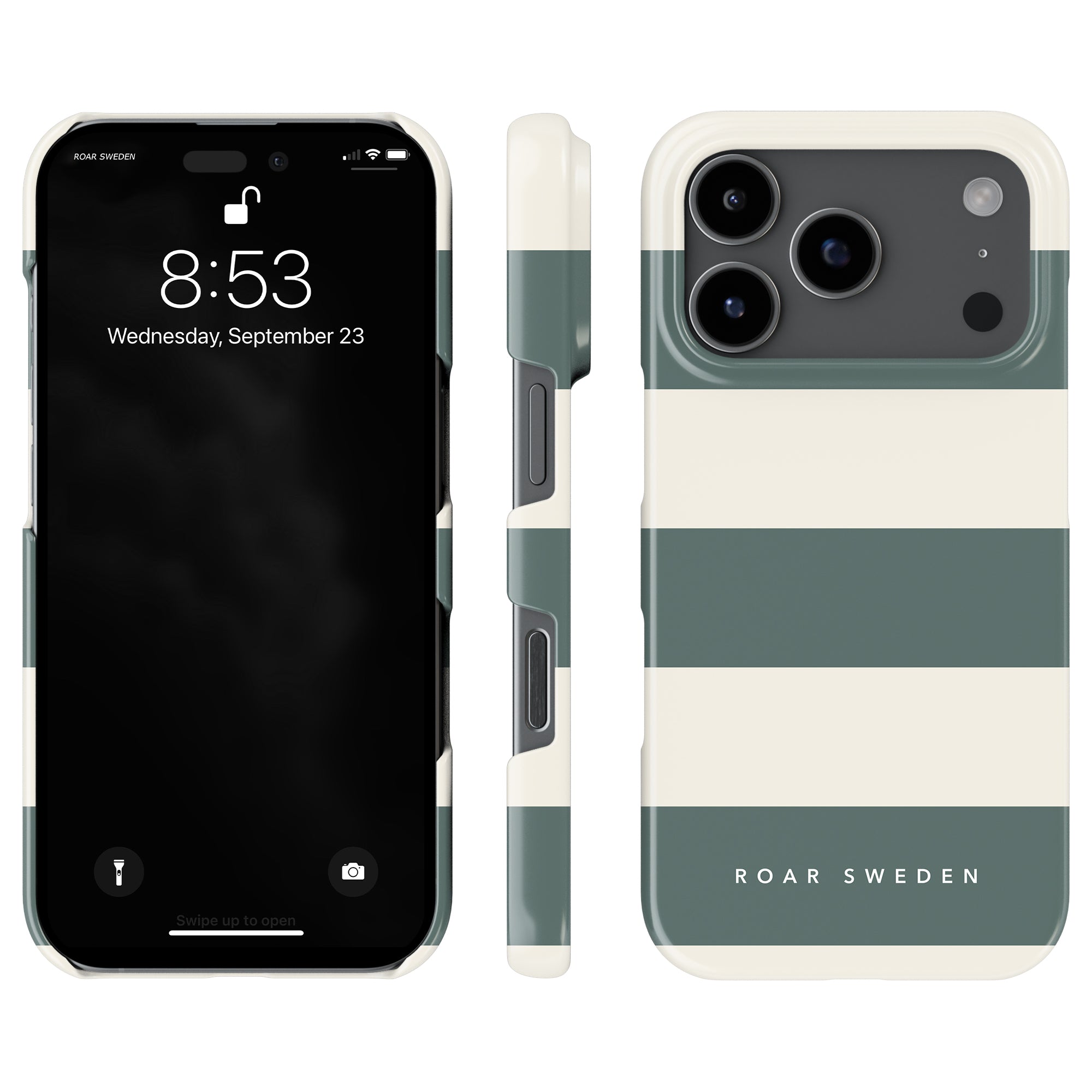 Sage Stripes - Slim case - Roar Sweden