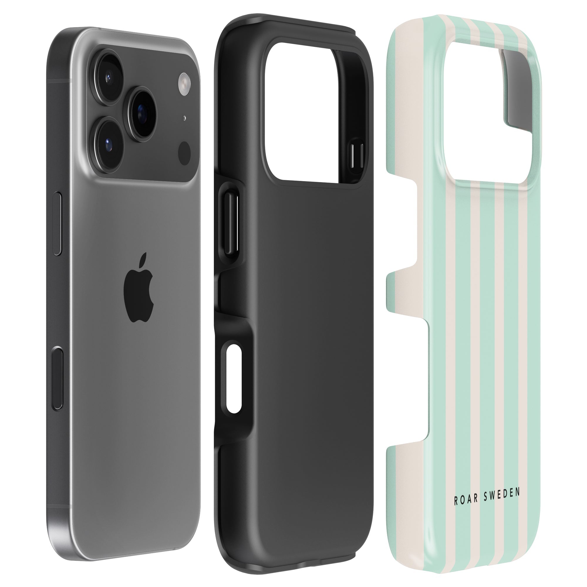 Seafoam Stripes - Tough Case - Roar Sweden