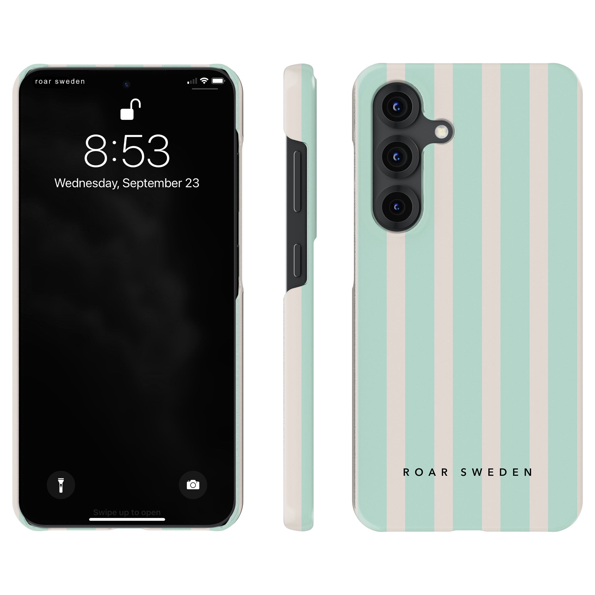 Seafoam Stripes - Slim case - Roar Sweden