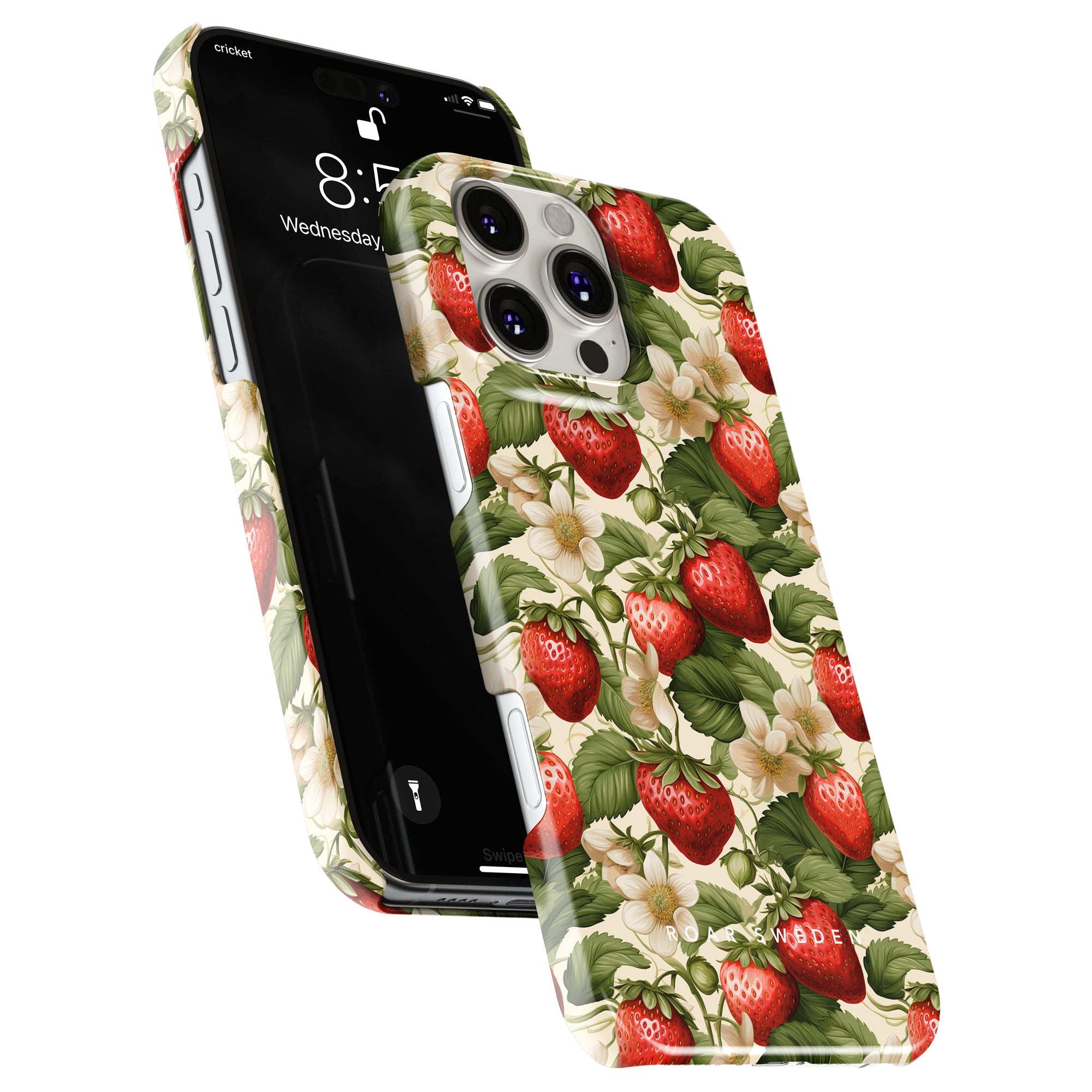 Slim mobilskal – Strawberries