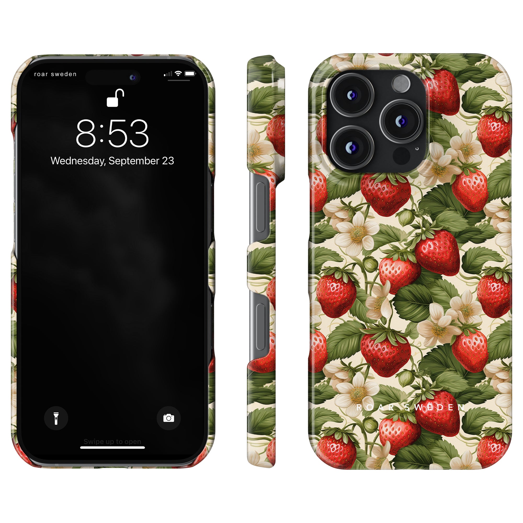 Slim mobilskal – Strawberries