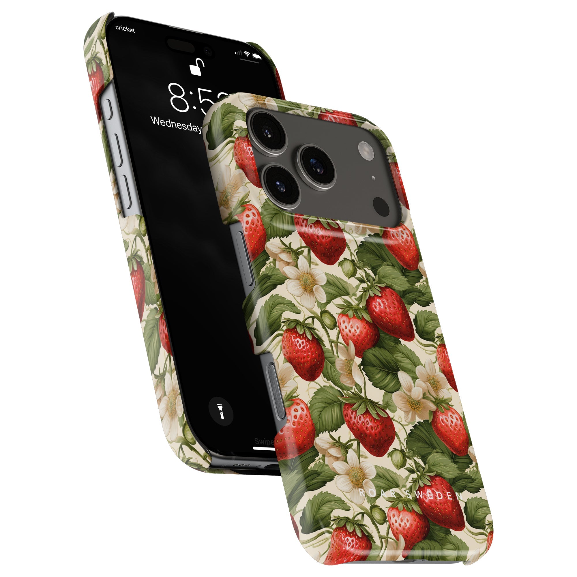 Slim mobilskal – Strawberries