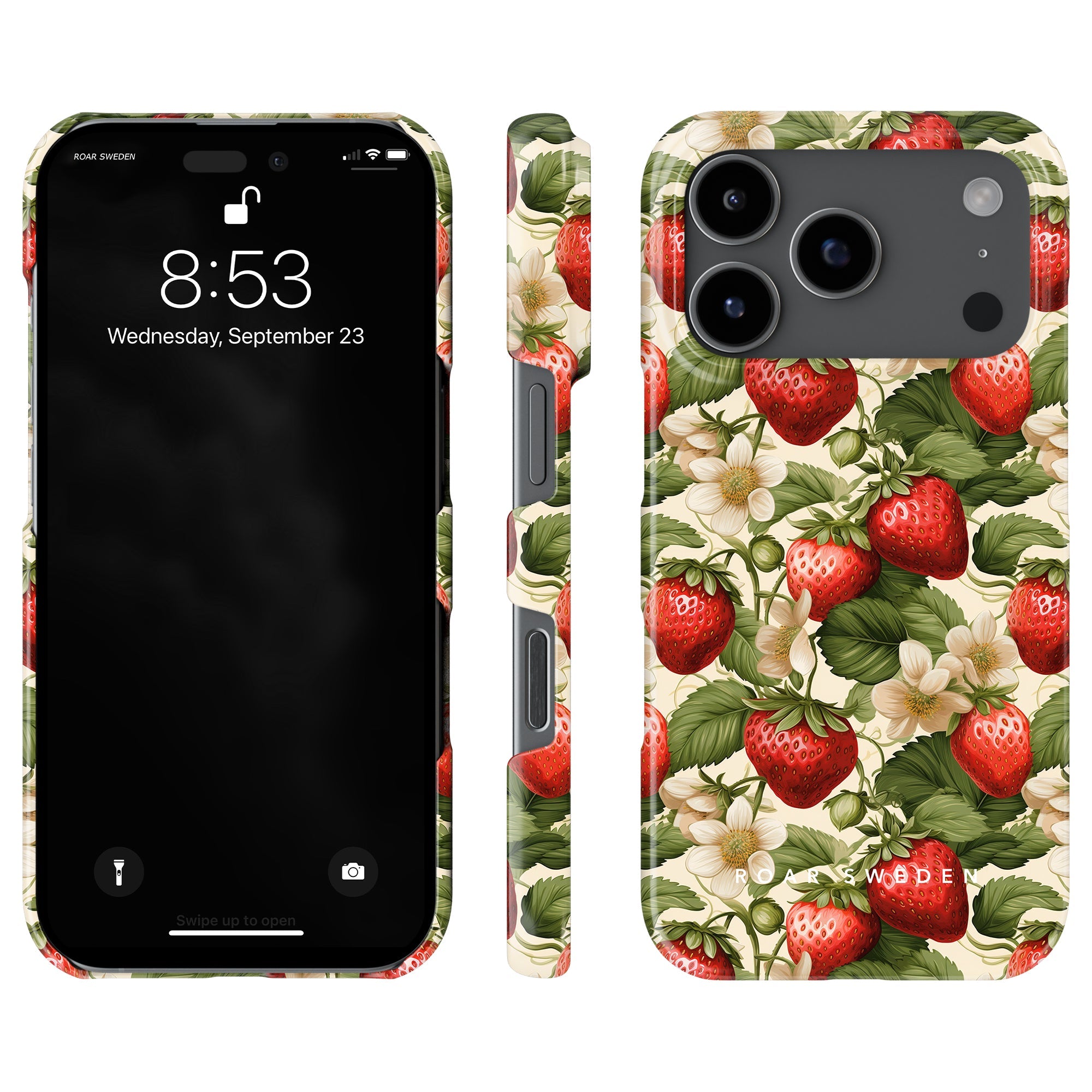 Slim mobilskal – Strawberries