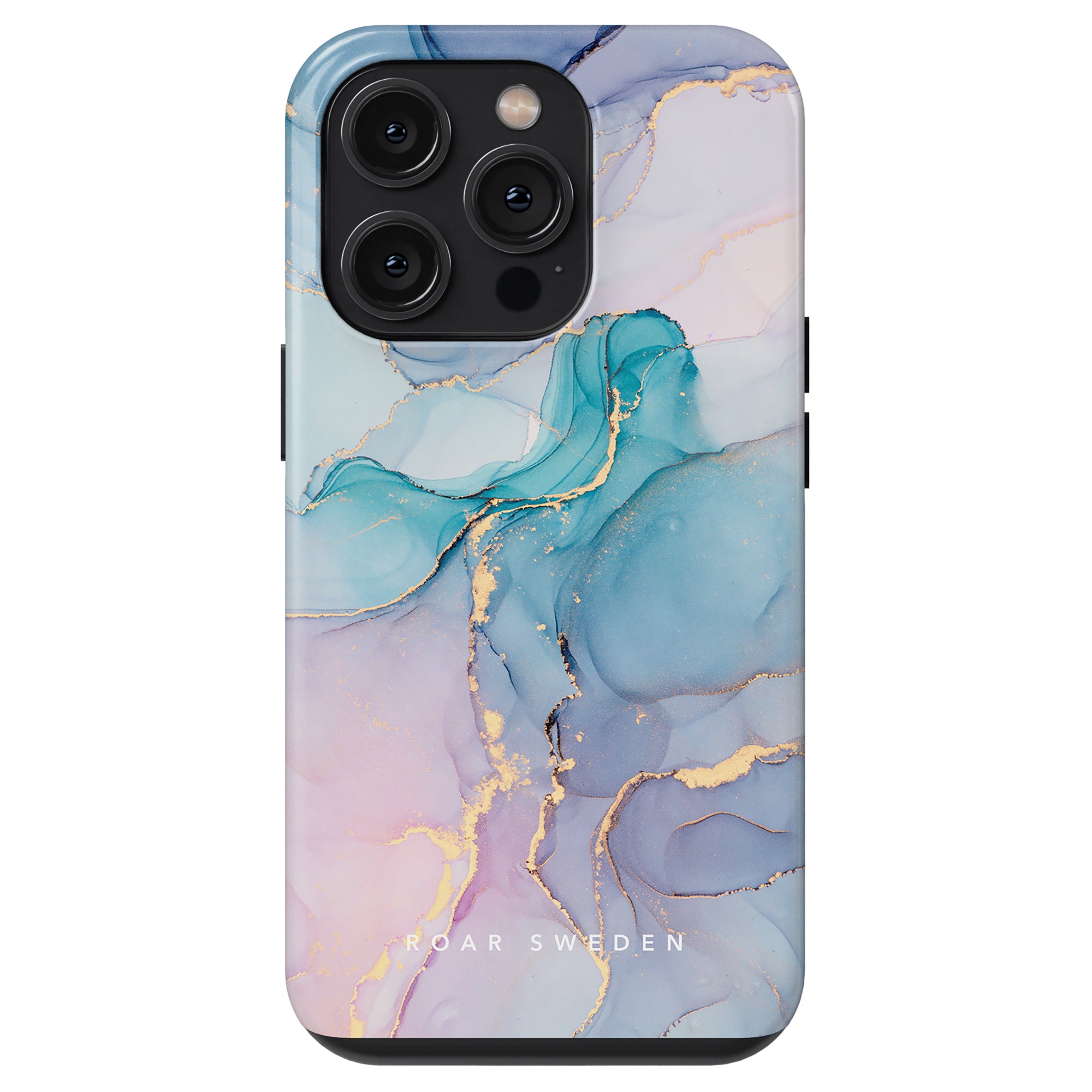 A skyddande blue and gold Swirl - Tough Case for the iPhone 11.
