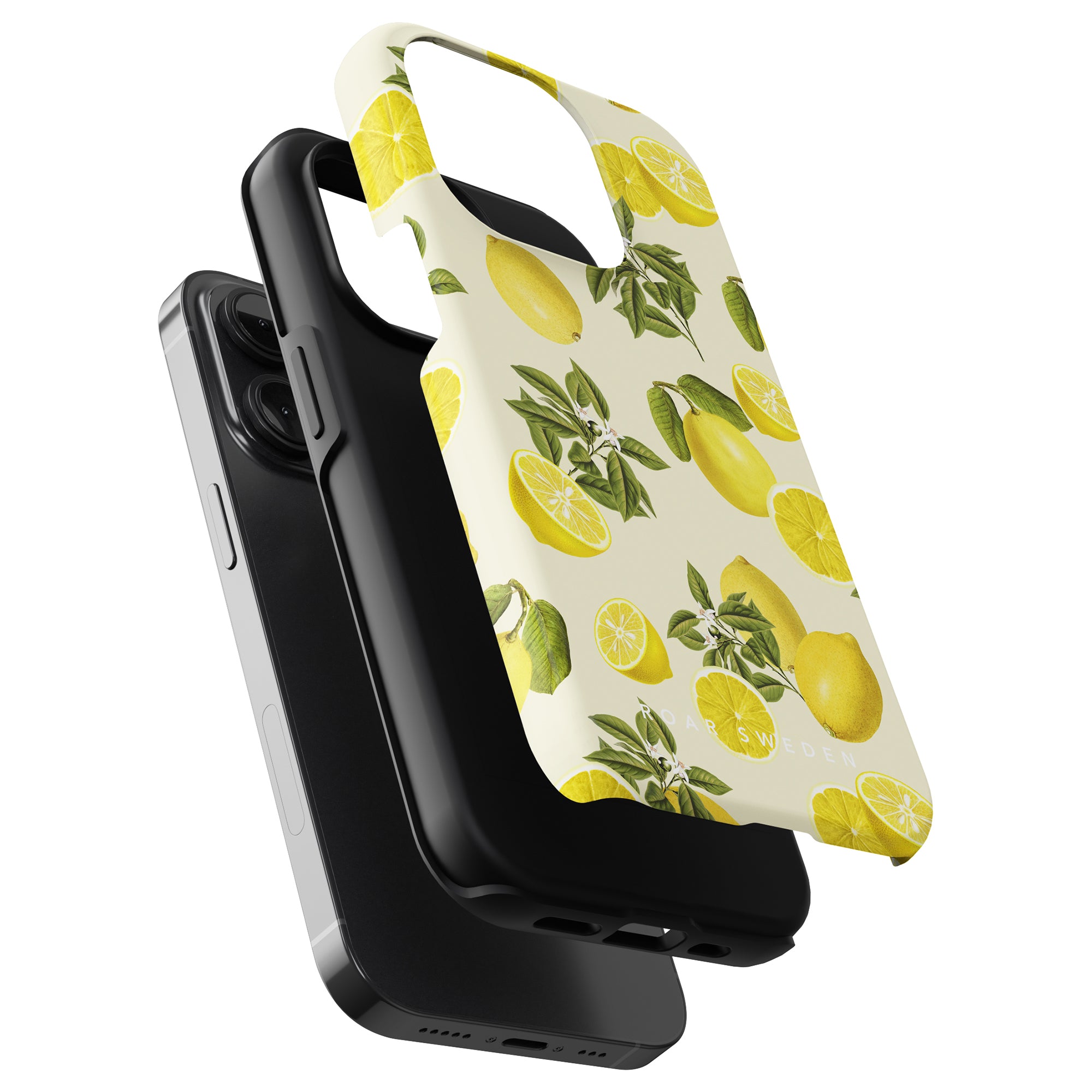 A Limon - Tough Case smartphone with a black wireless charging dock.