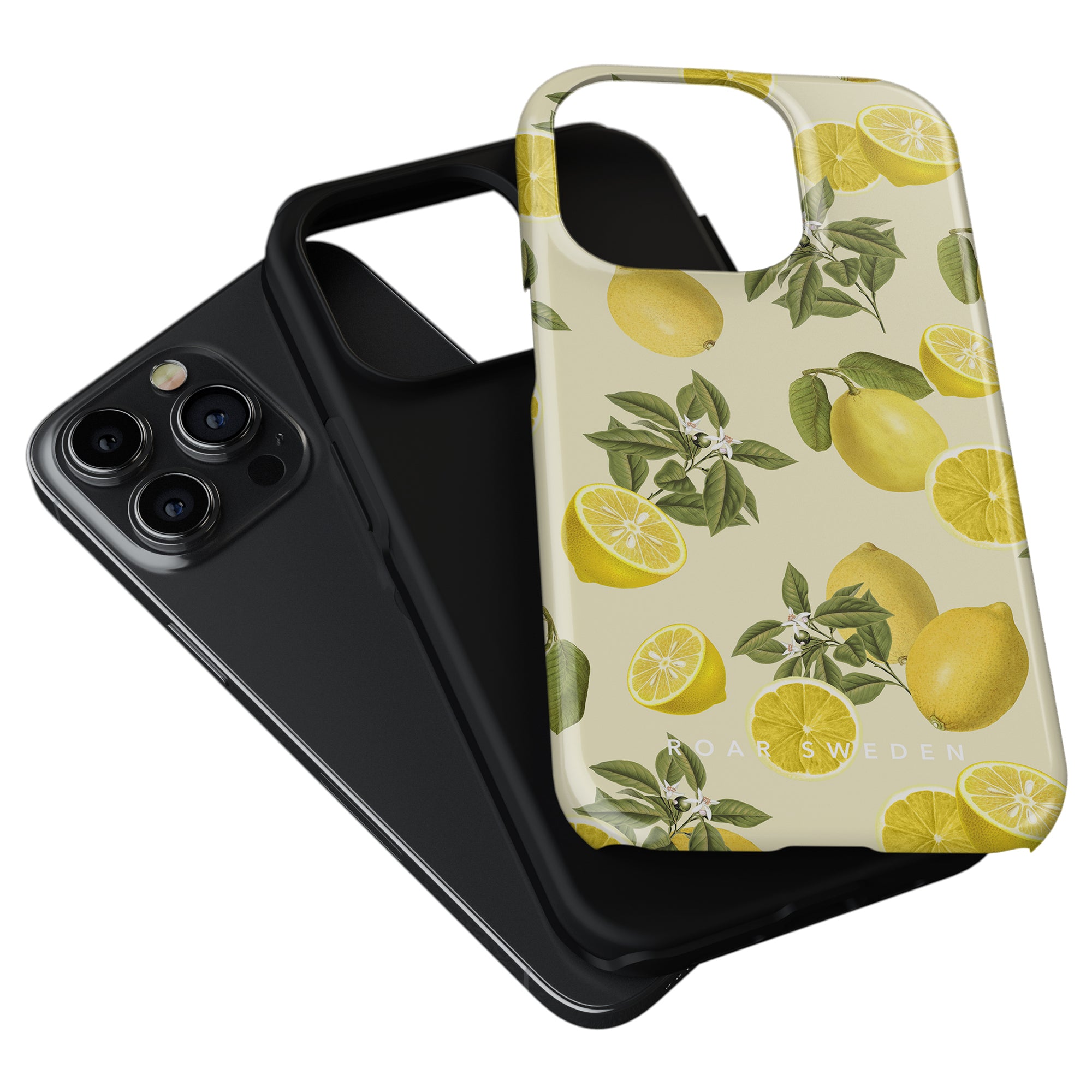 A smartphone with a triple-camera setup alongside a Limon - Tough Case protective cover.