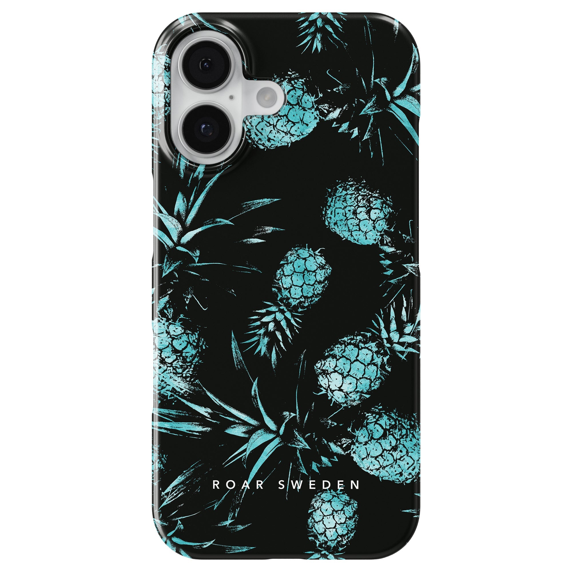 Slim mobilskal – Turquoise Pineapples