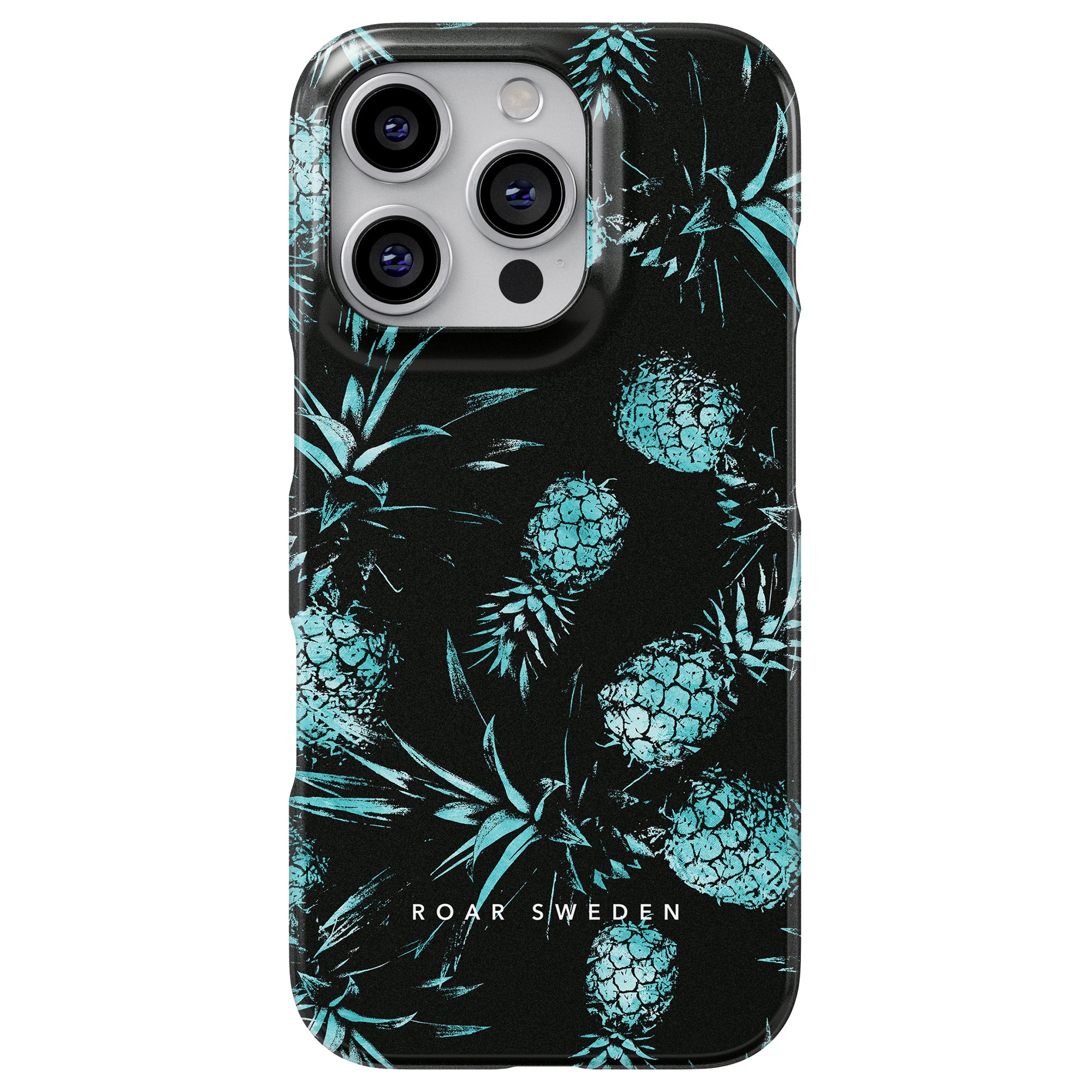 Slim mobilskal – Turquoise Pineapples