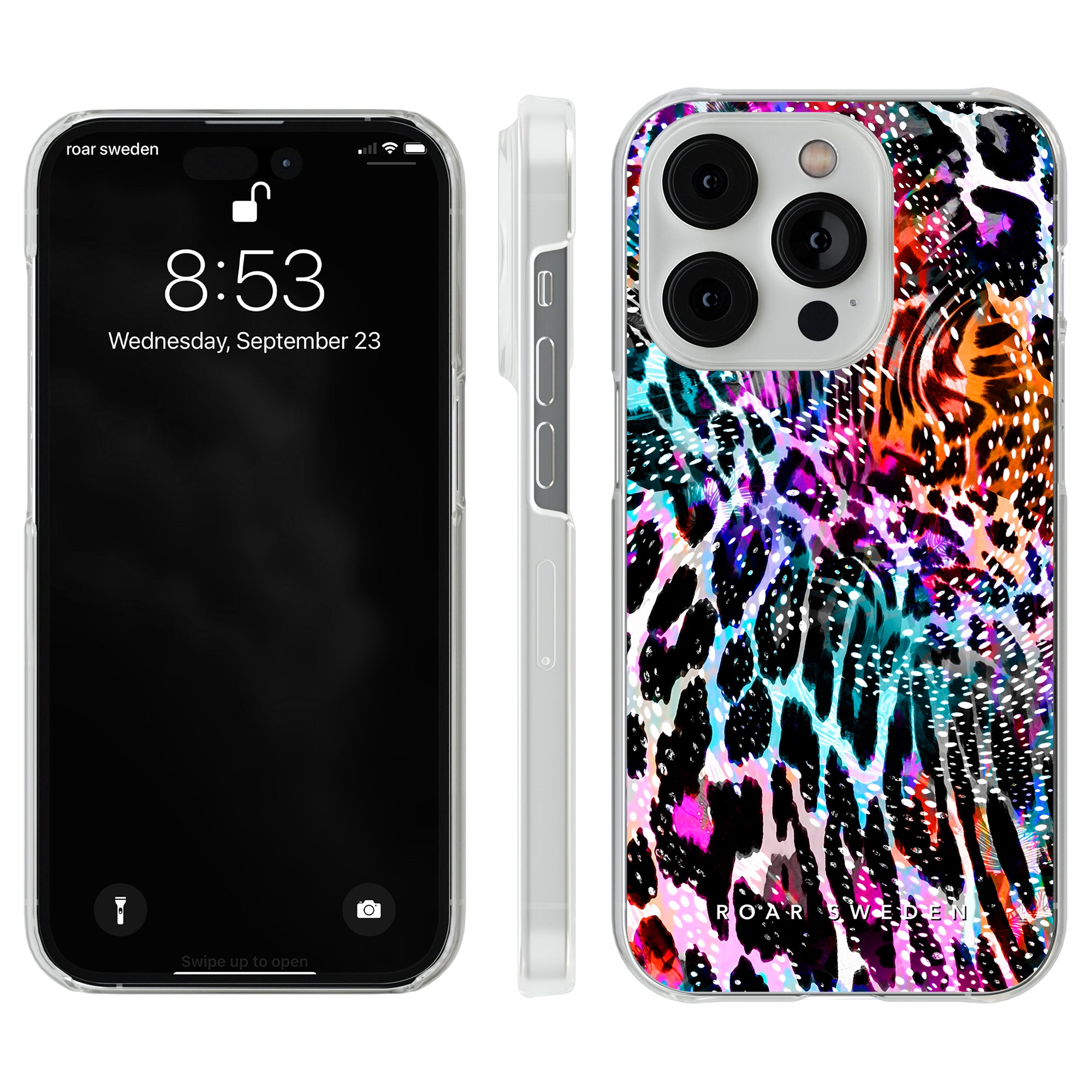 En livlig Leopard Burst - Clear Case mobilskal för iPhone 11 Pro, med ett elegant Leopardmönstertryck.
