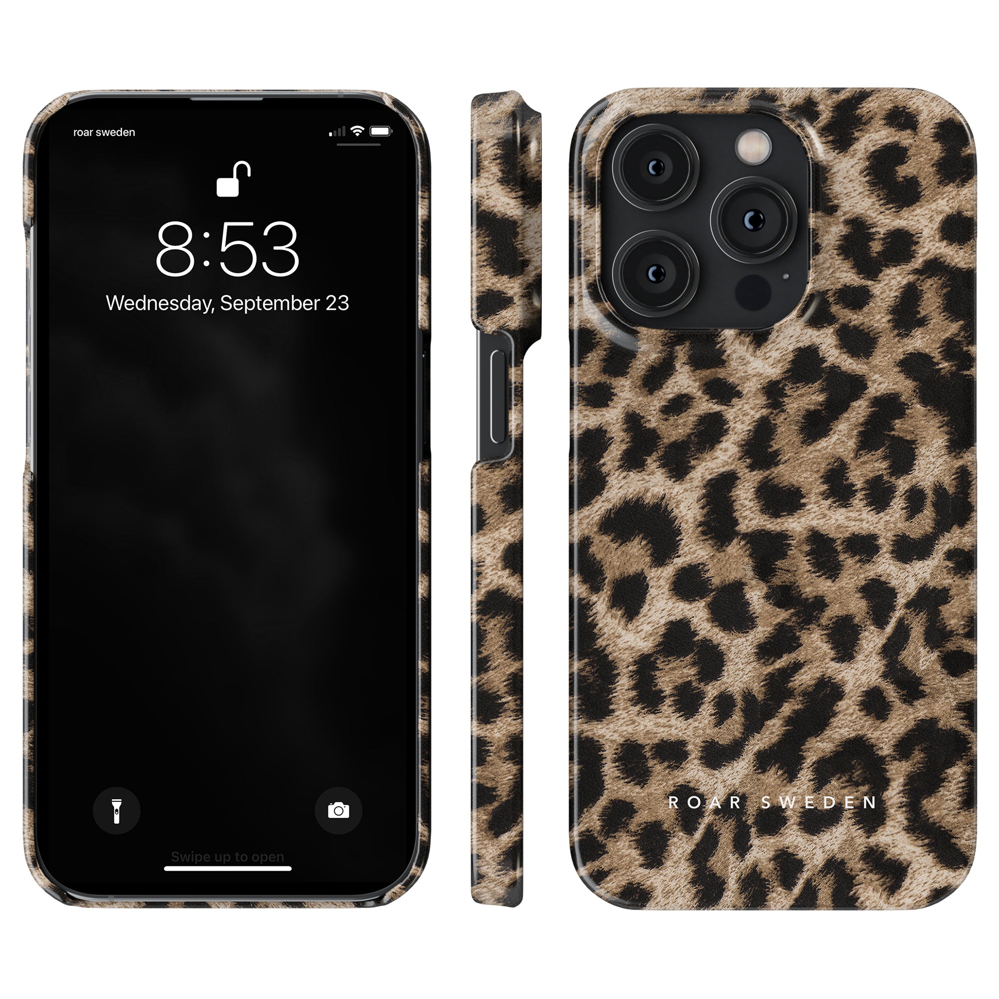 Ett leopard - slimmad fodral med en skyddande lager för iPhone 11 pro.