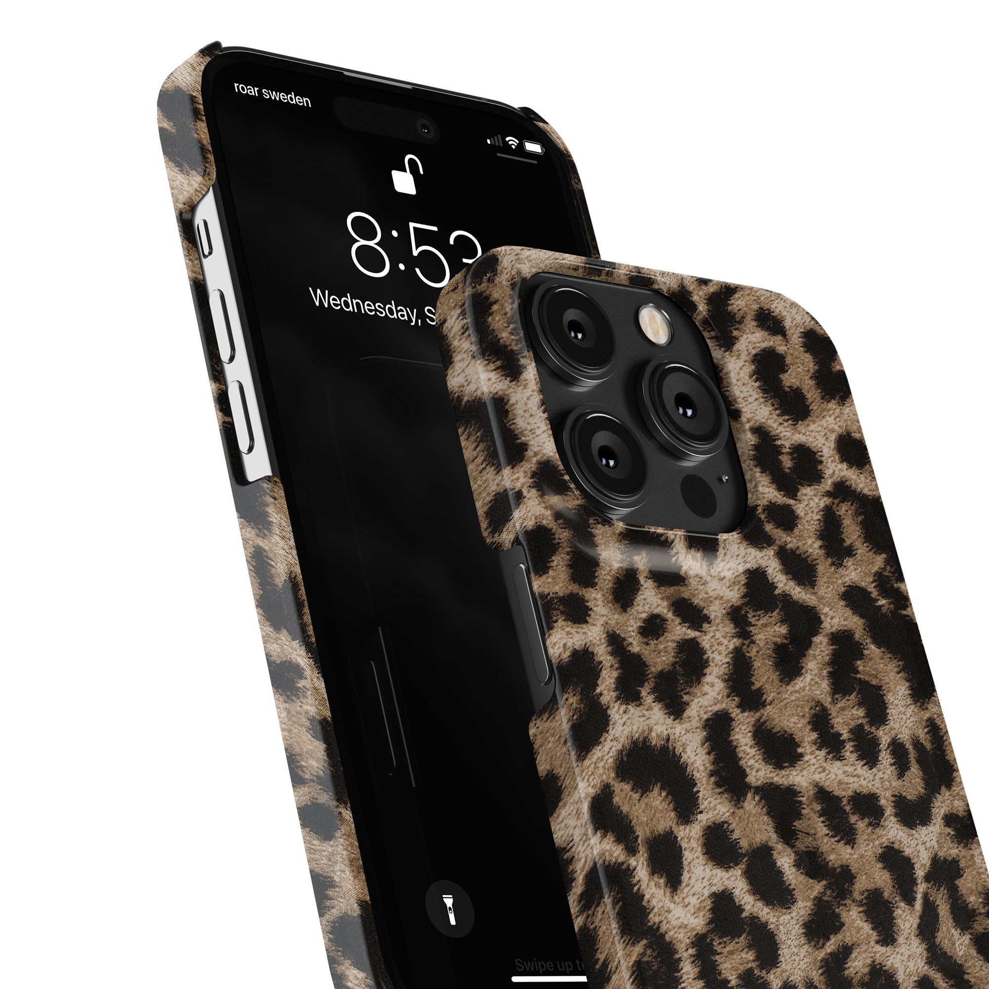 Ett Leopard - Tunt fodral för iPhone 11 pro, ger stilfullt skydd med en leopardmönsterdesign och skyddande lager.