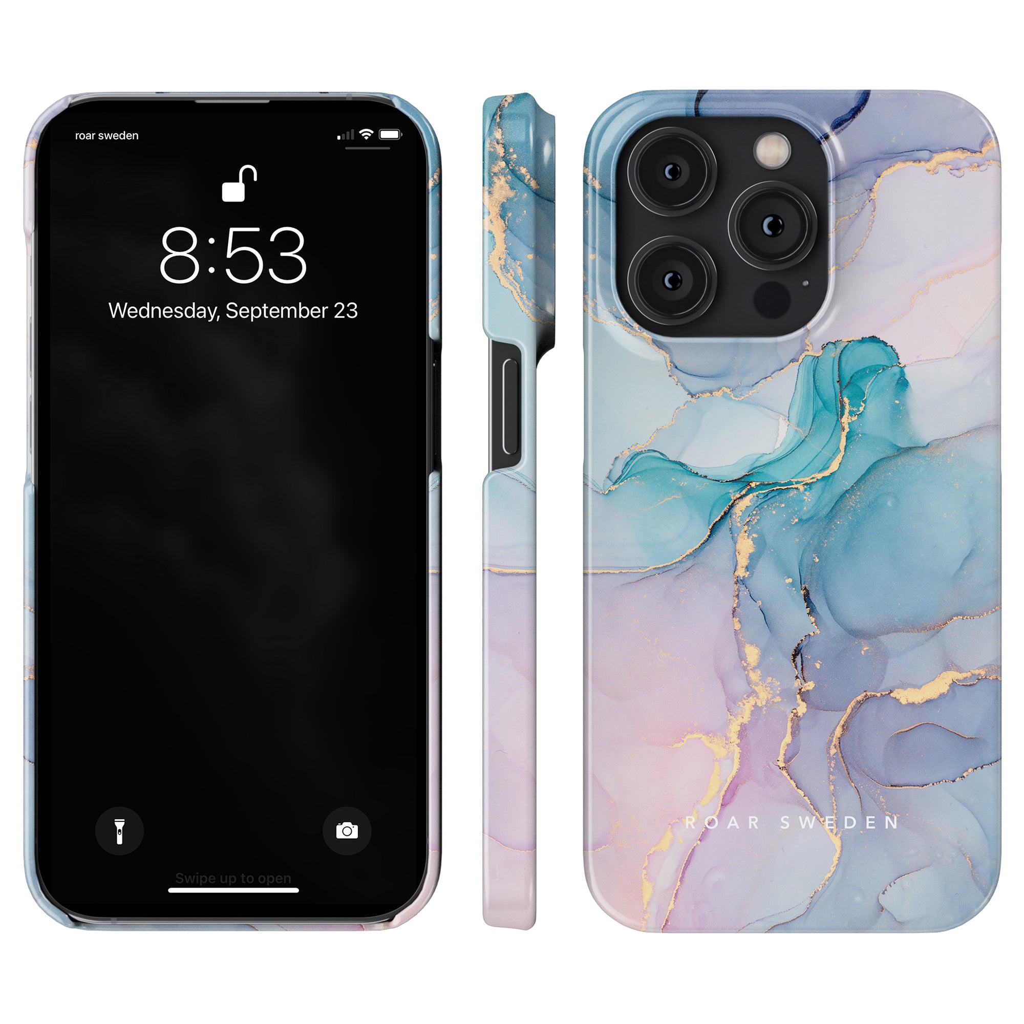 A blue marble Swirl - Slim case for the iPhone 11 pro, providing swirl-skalet design and reliable skydd.
