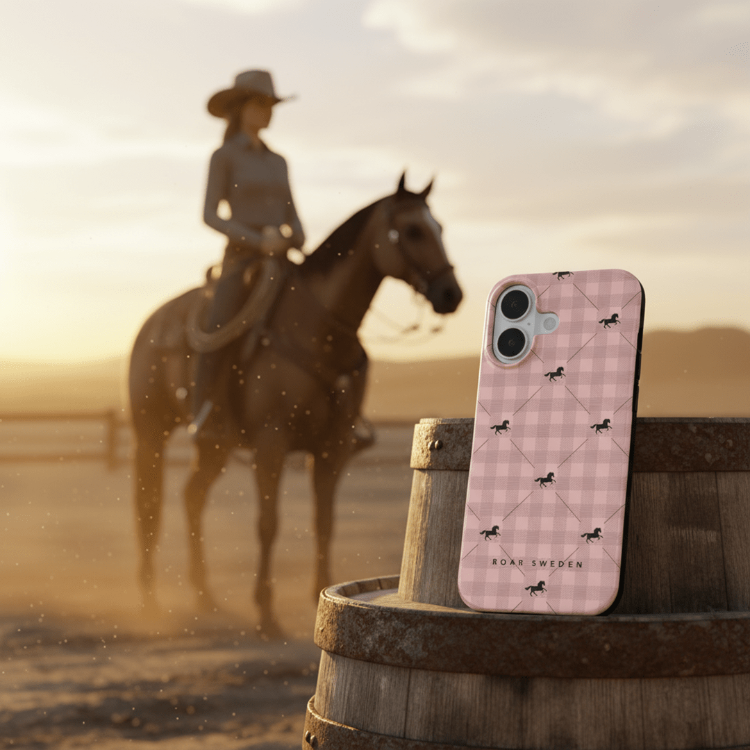 Plaid Horse och Cowboy – nya mönstrade mobilskal i westernstil för iPhone och Samsung