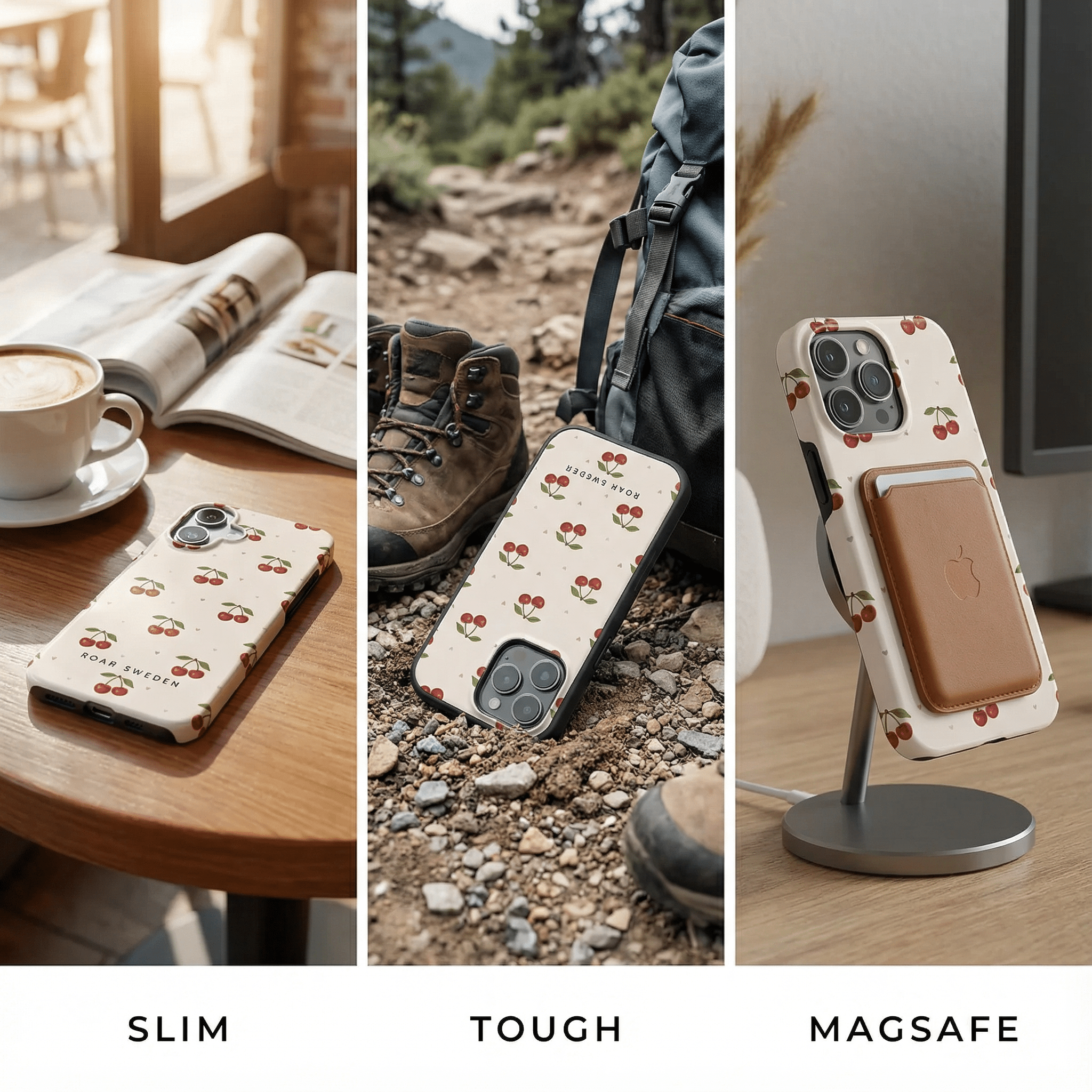 Vad är skillnaden mellan Slim case, Tough case och MagSafe case?