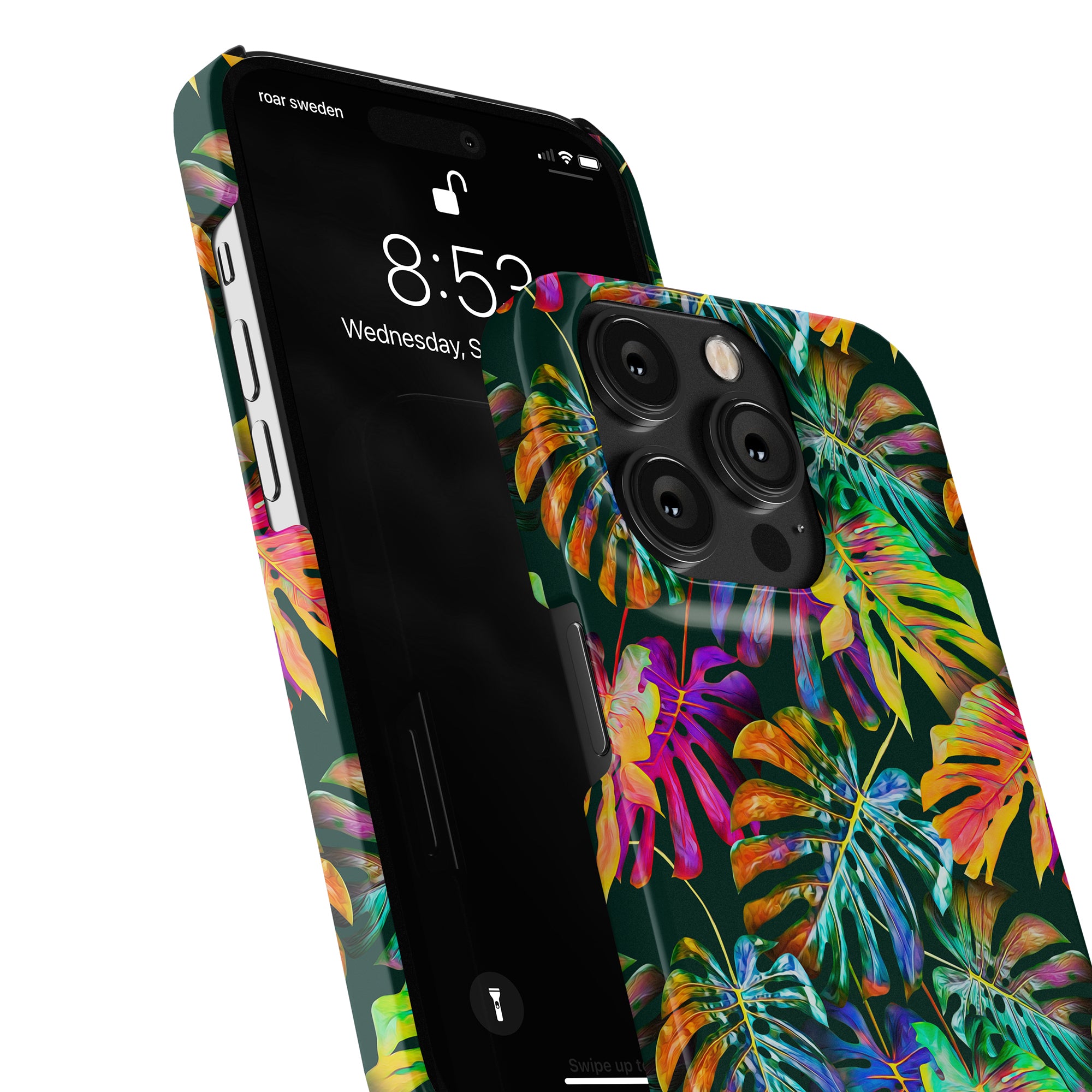 Förbättra utseendet på din iPhone 11 Pro med vårt fantastiska Vibrant Monstera - Slim fodral.