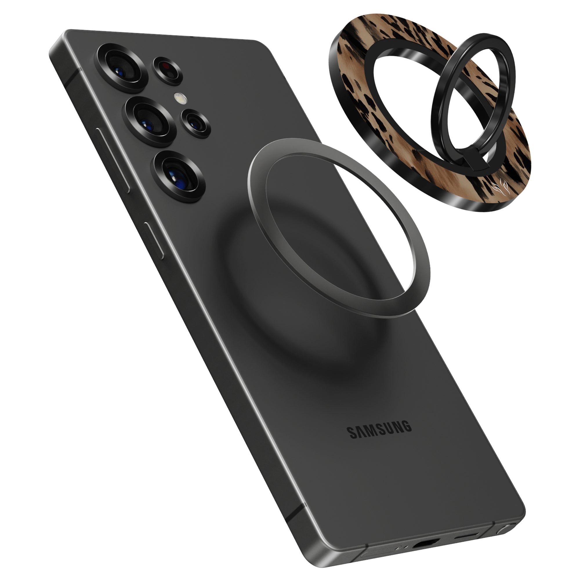 Abstract Leopard - Magnetring – magnetring för mobil