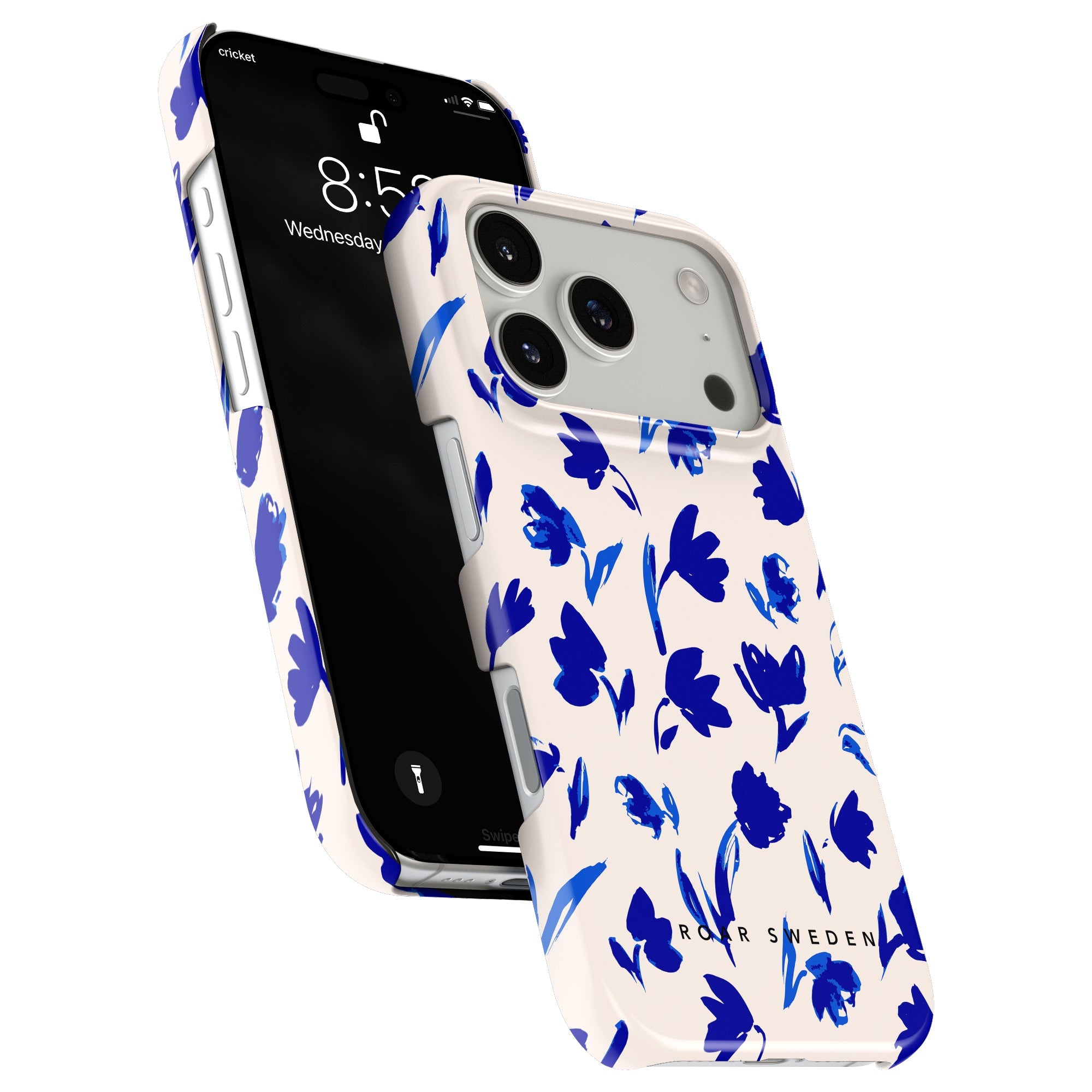 Slim mobilskal – Blue Flowers