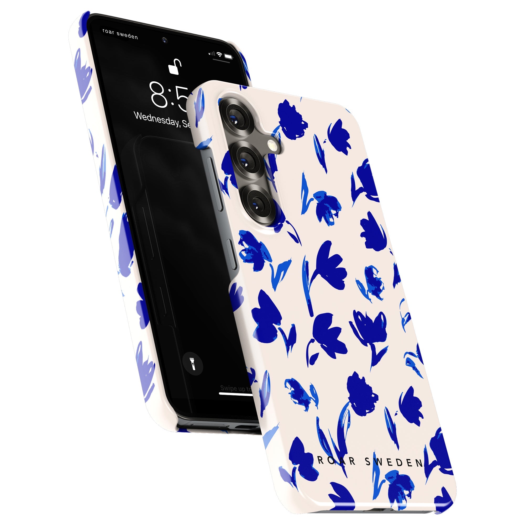 Slim mobilskal – Blue Flowers