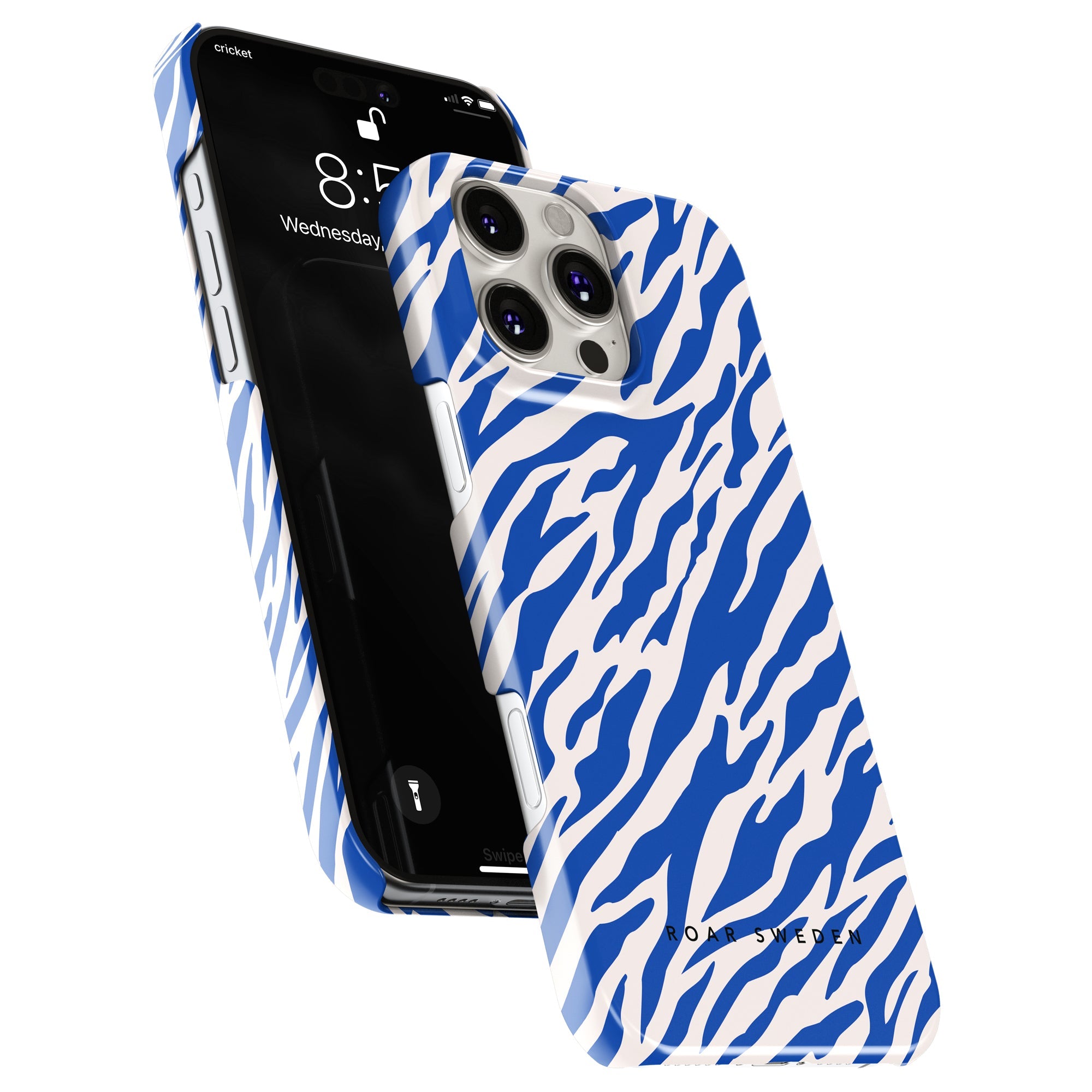 Slim mobilskal – Blue Stripes