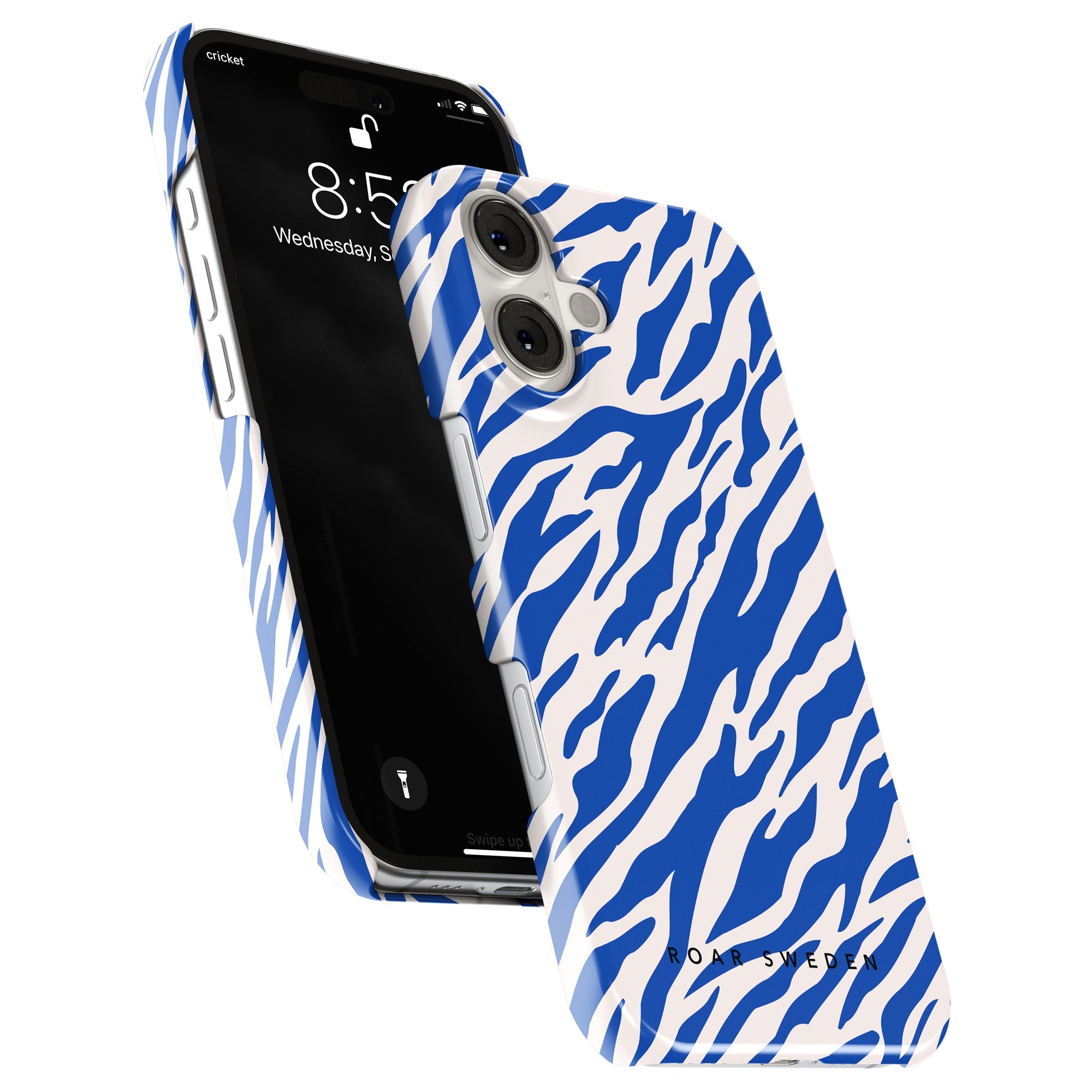 Slim mobilskal – Blue Stripes