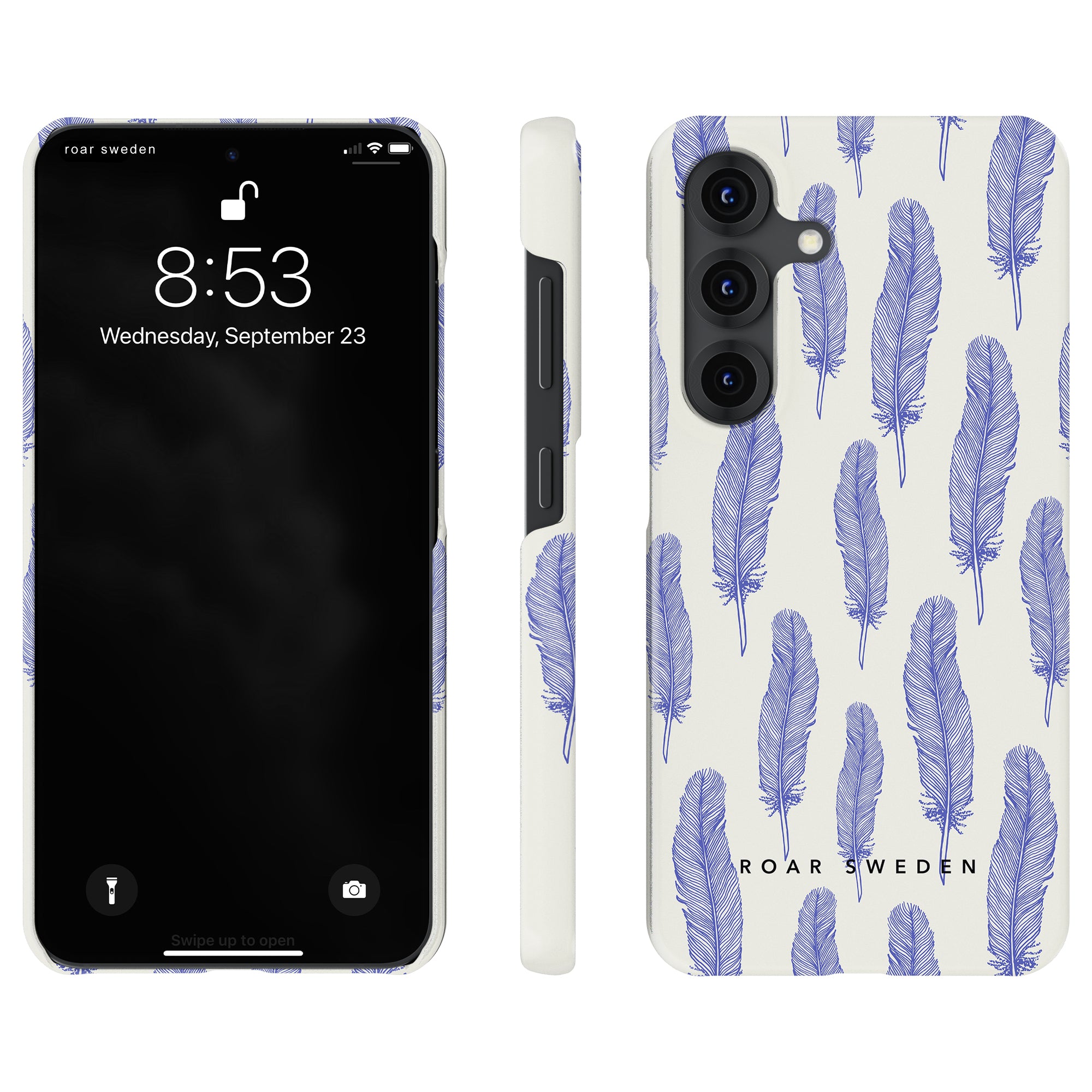Blue Feathers - Slim case - Roar Sweden