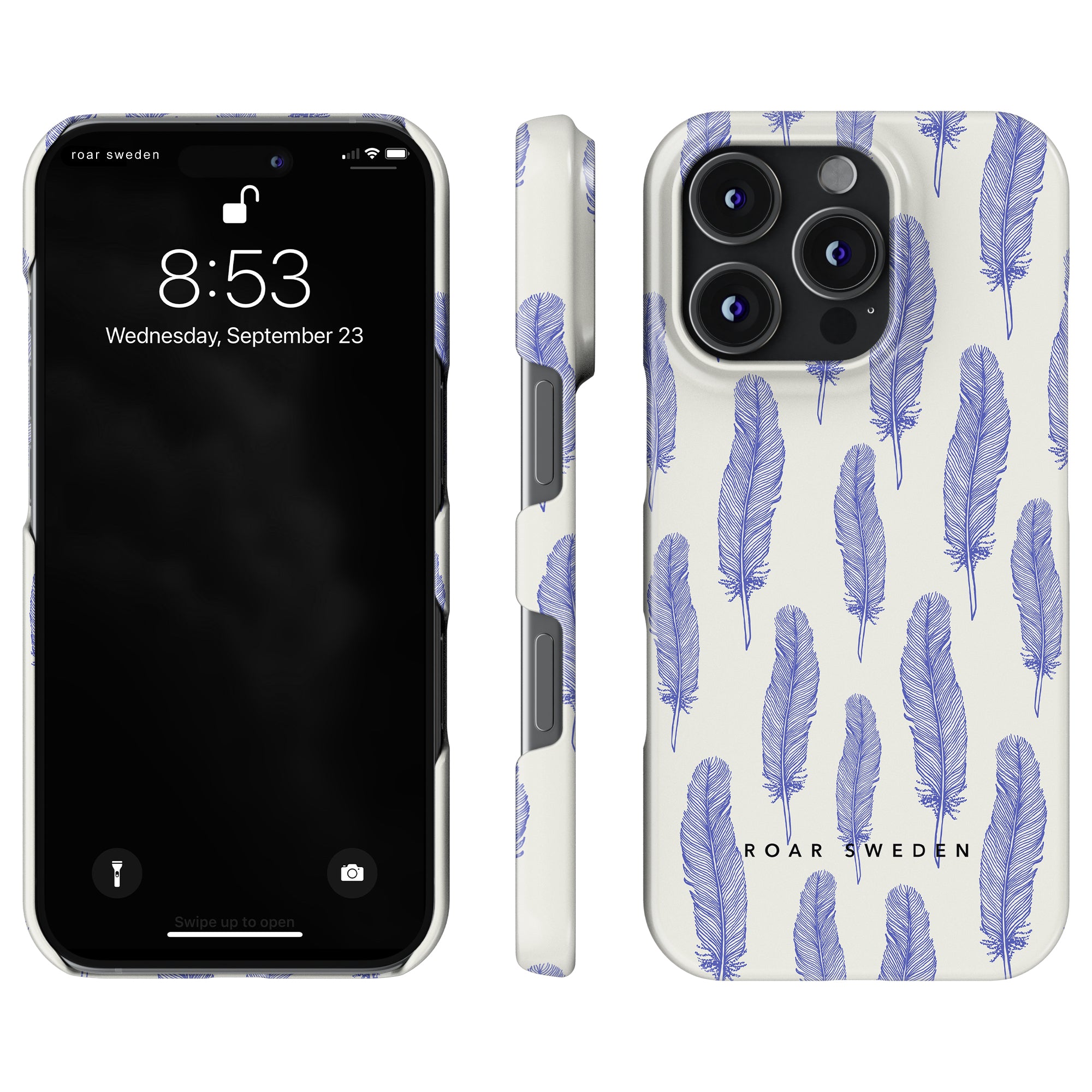 Blue Feathers - Slim case - Roar Sweden