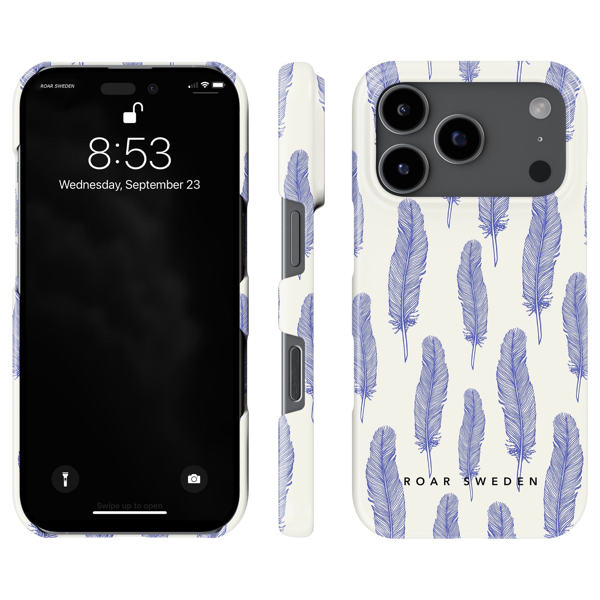 Blue Feathers - Slim case - Roar Sweden