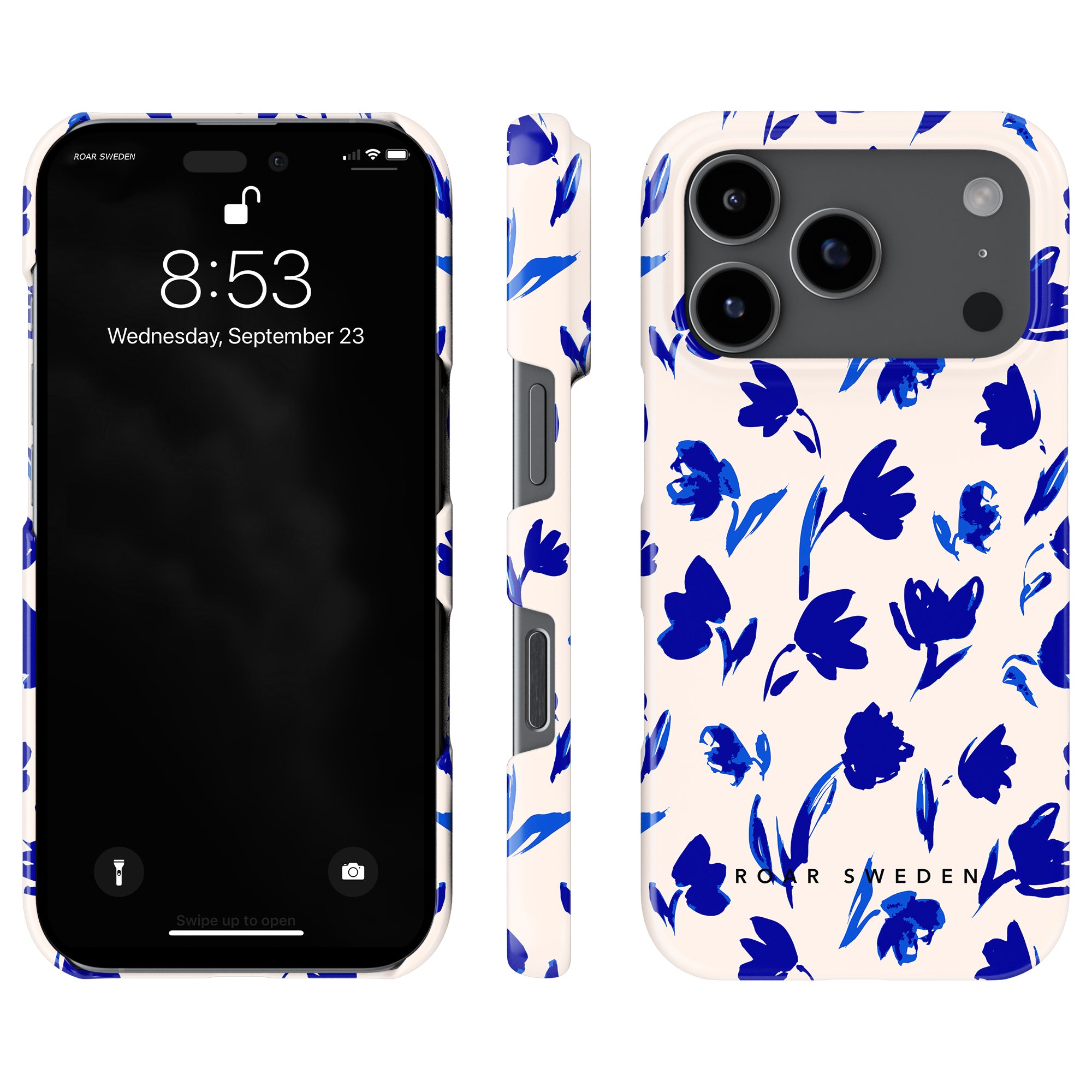 Slim mobilskal – Blue Flowers