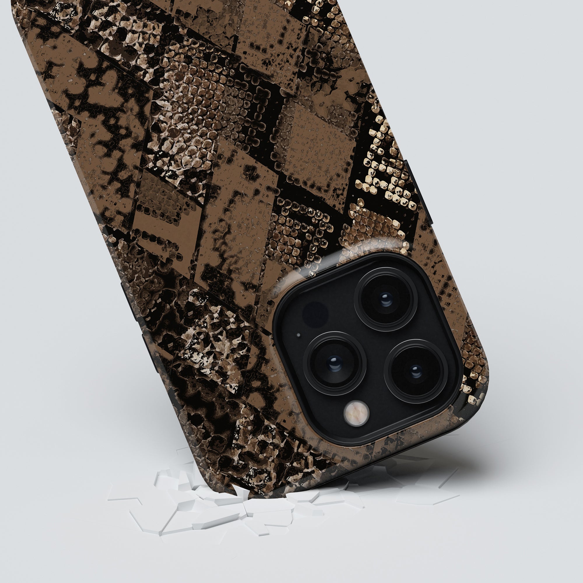 A brown Boidae - Tough Case for the iPhone 11.