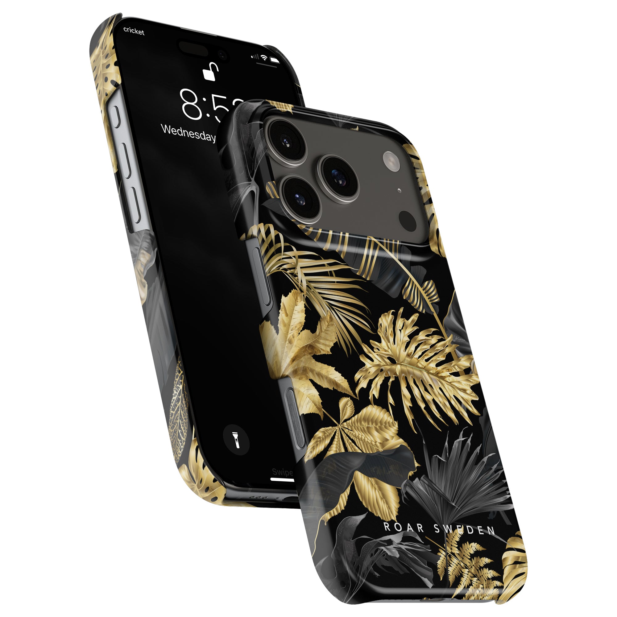 Slim mobilskal – Botanic Gold
