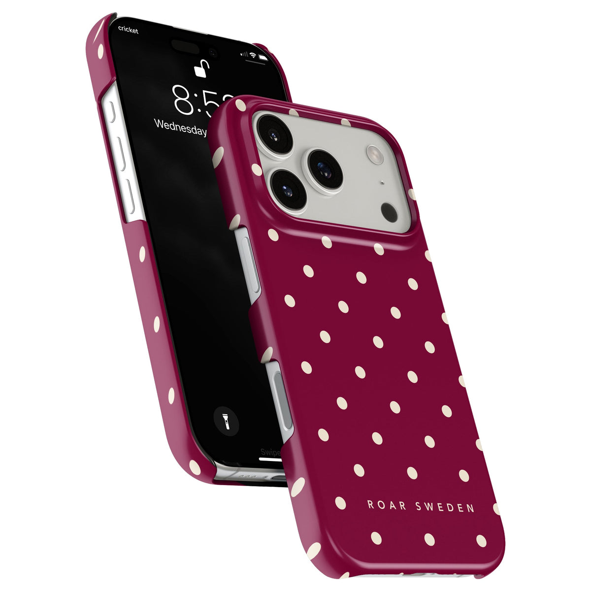 Burgundy Dots - Slim case