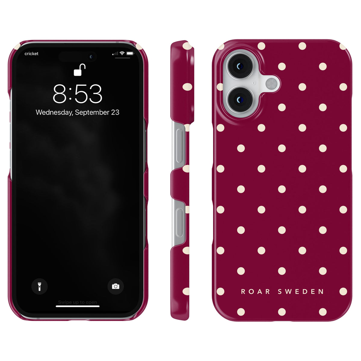 Burgundy Dots - Slim case