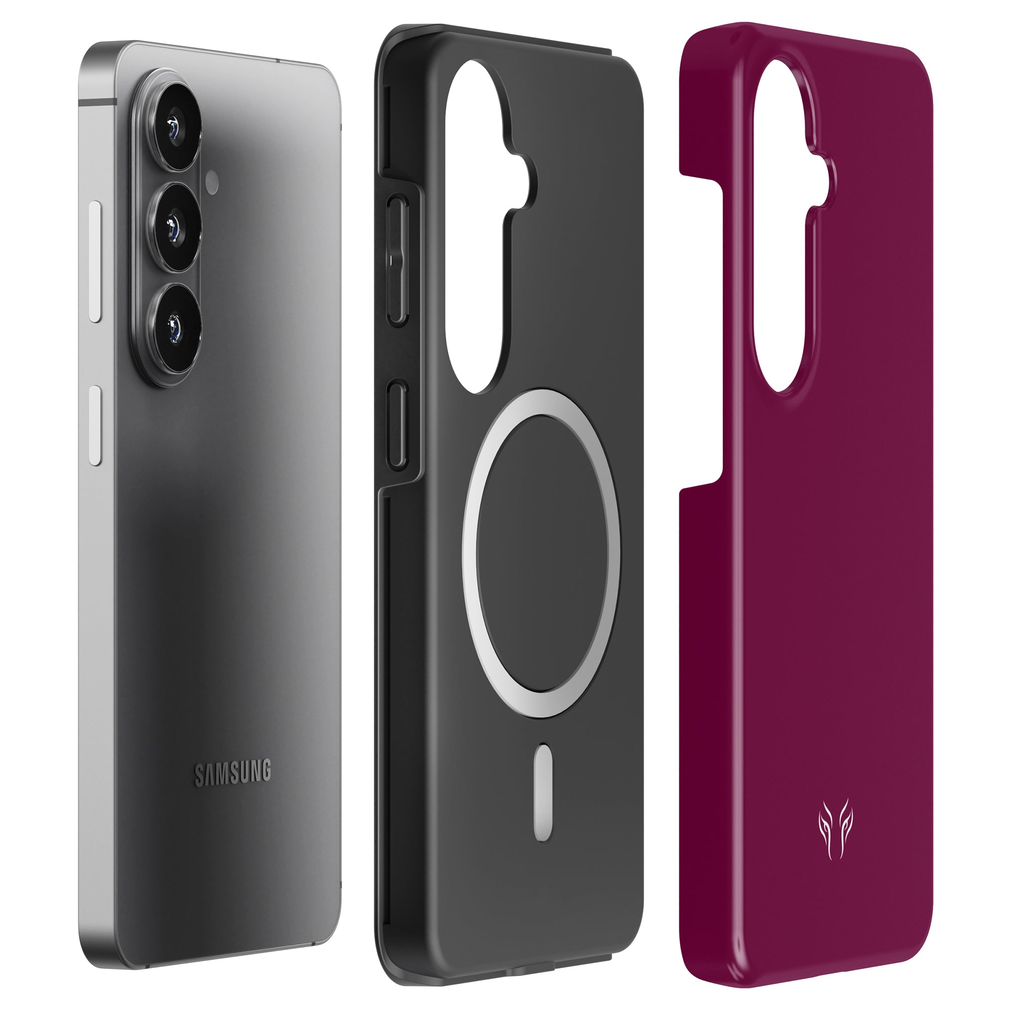 Burgundy - Magnetic Tough Phone Case