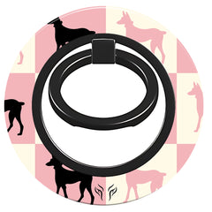 Chequer Doberman - Magnetring – magnetring för mobil