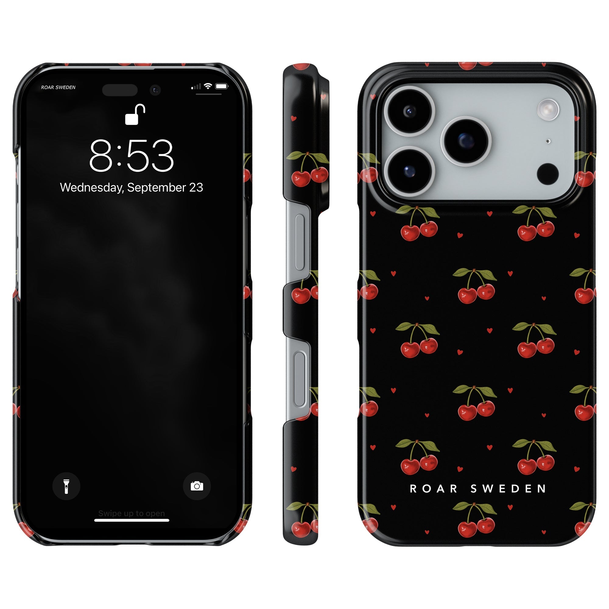 Cherry Black - Slim case - Roar Sweden