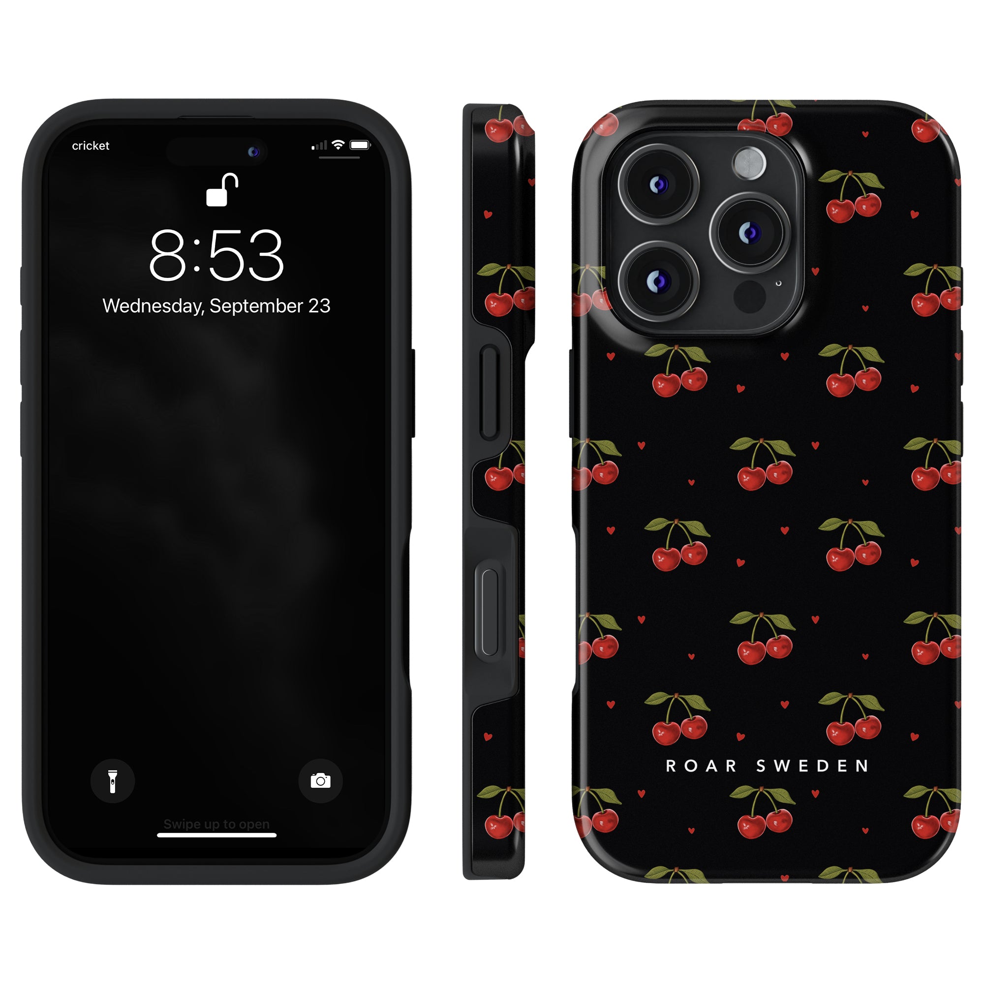 Cherry Black - Tough Case - Roar Sweden