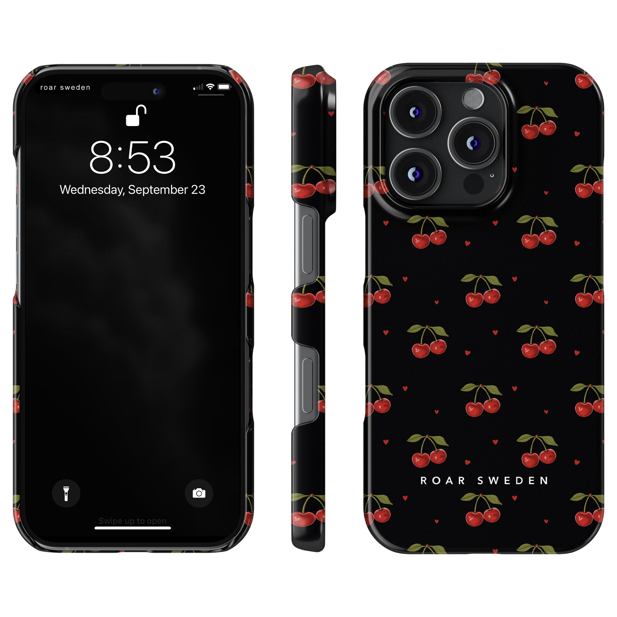 Cherry Black - Slim case - Roar Sweden