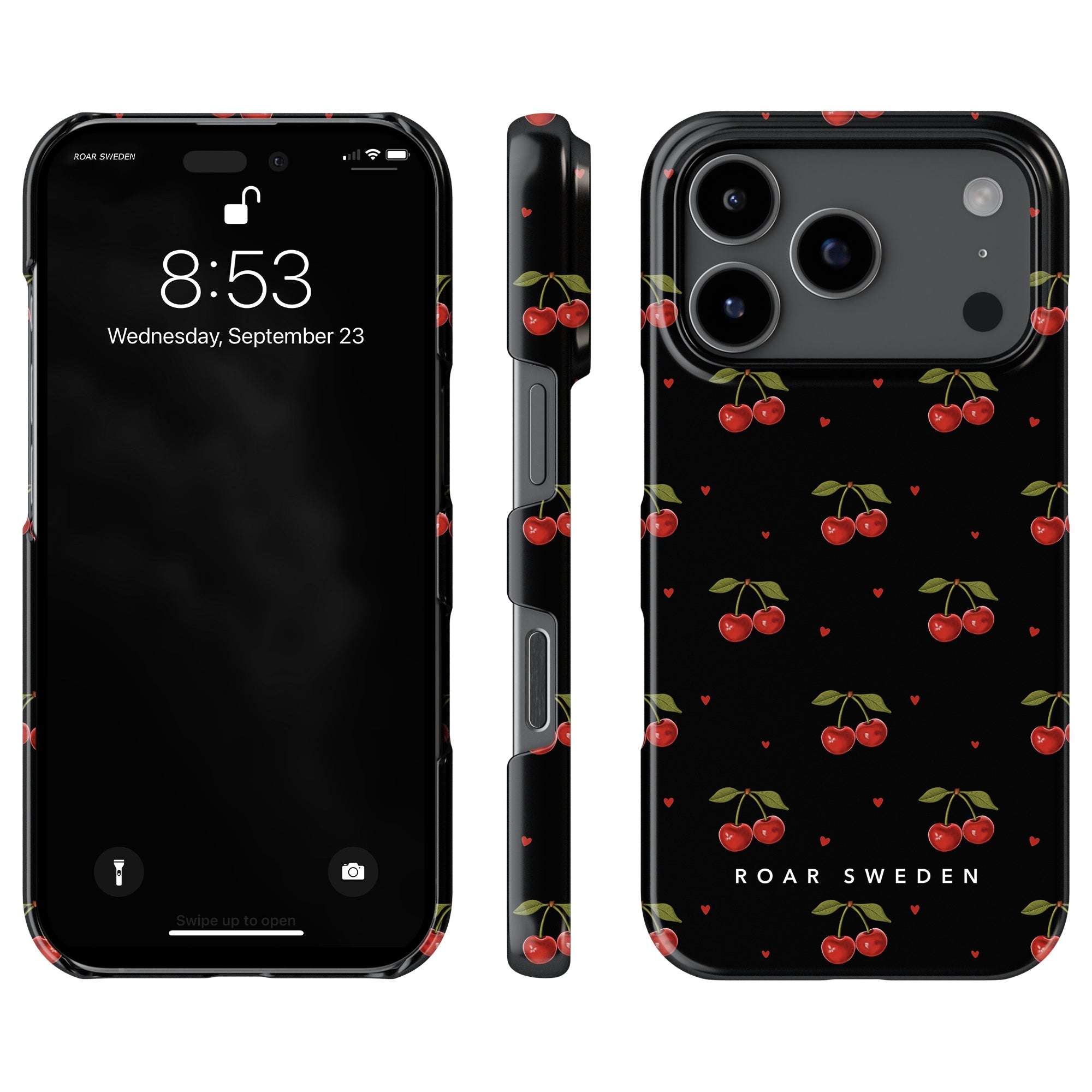 Cherry Black - Slim case - Roar Sweden