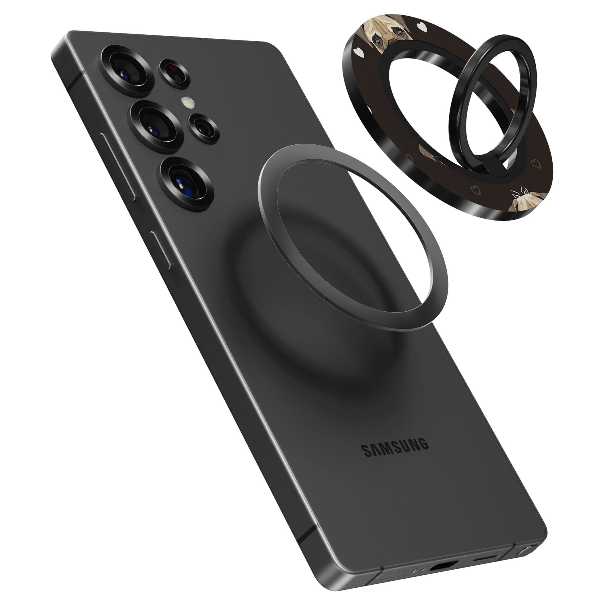 Coco Pug - Magnetring – magnetring för mobil